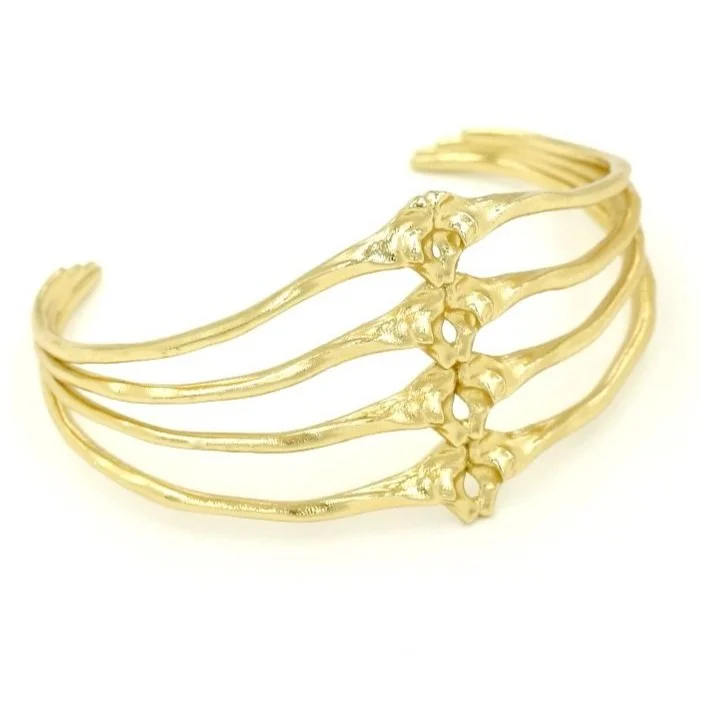 Rattlesnake Rib Quad Cuff - Vermeil