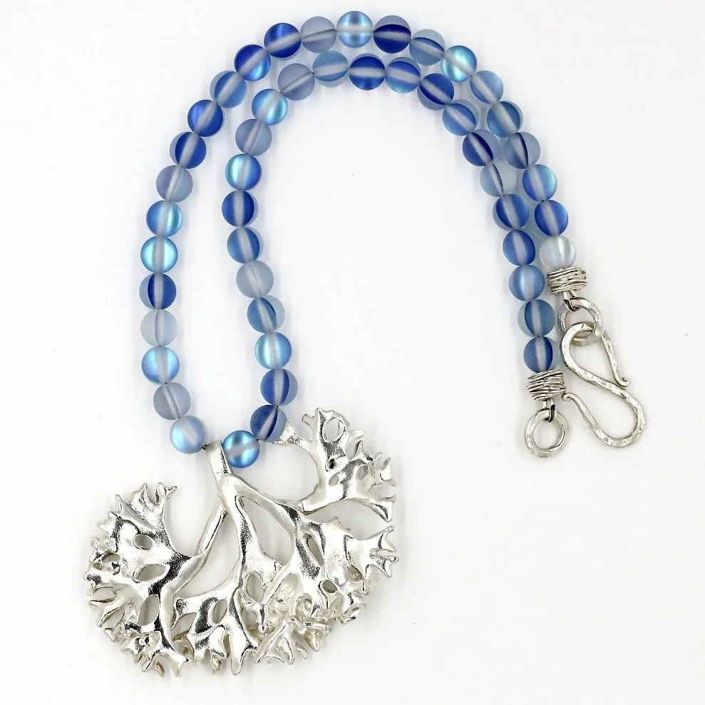 Seaweed Pendant Necklace - Sterling Silver