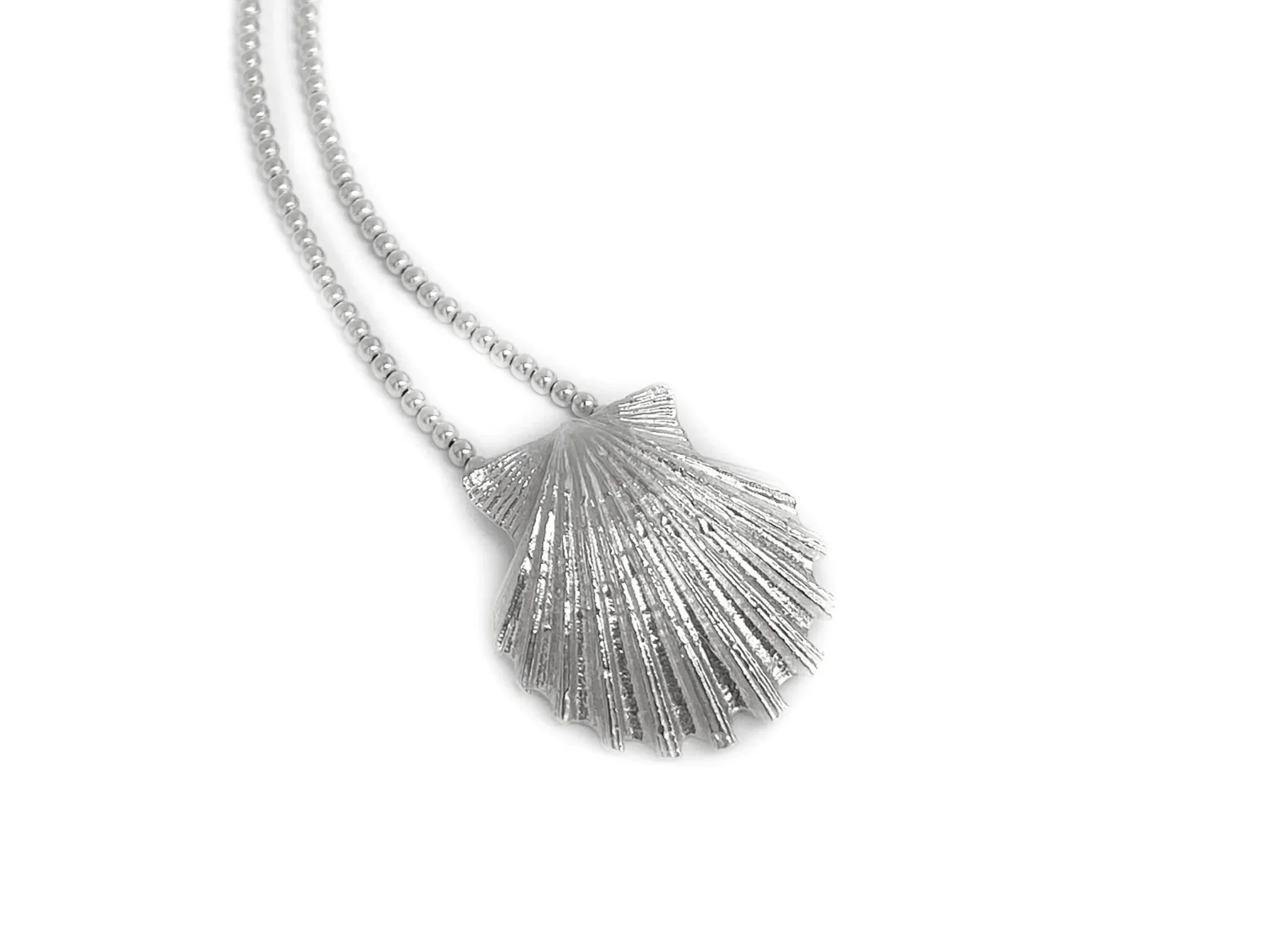 Scallop Shell Pendant - Sterling Silver