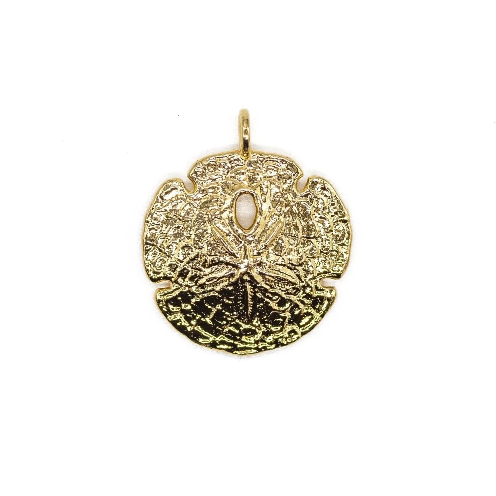 Sand Dollar Pendant-Vermeil