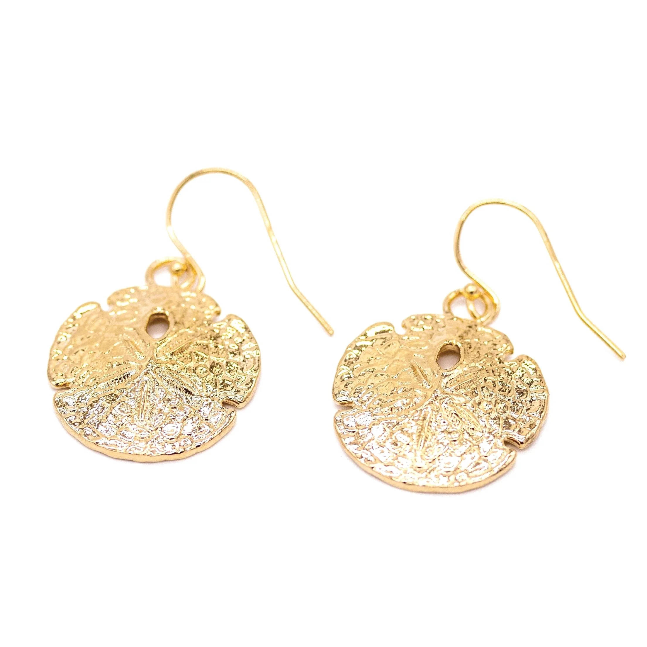 Sand Dollar Earrings- Vermeil