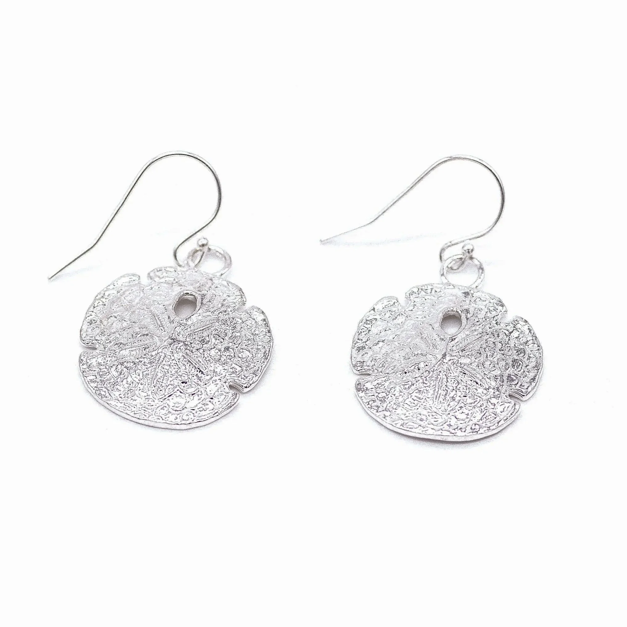 Sand Dollar Earrings-Sterling Silver