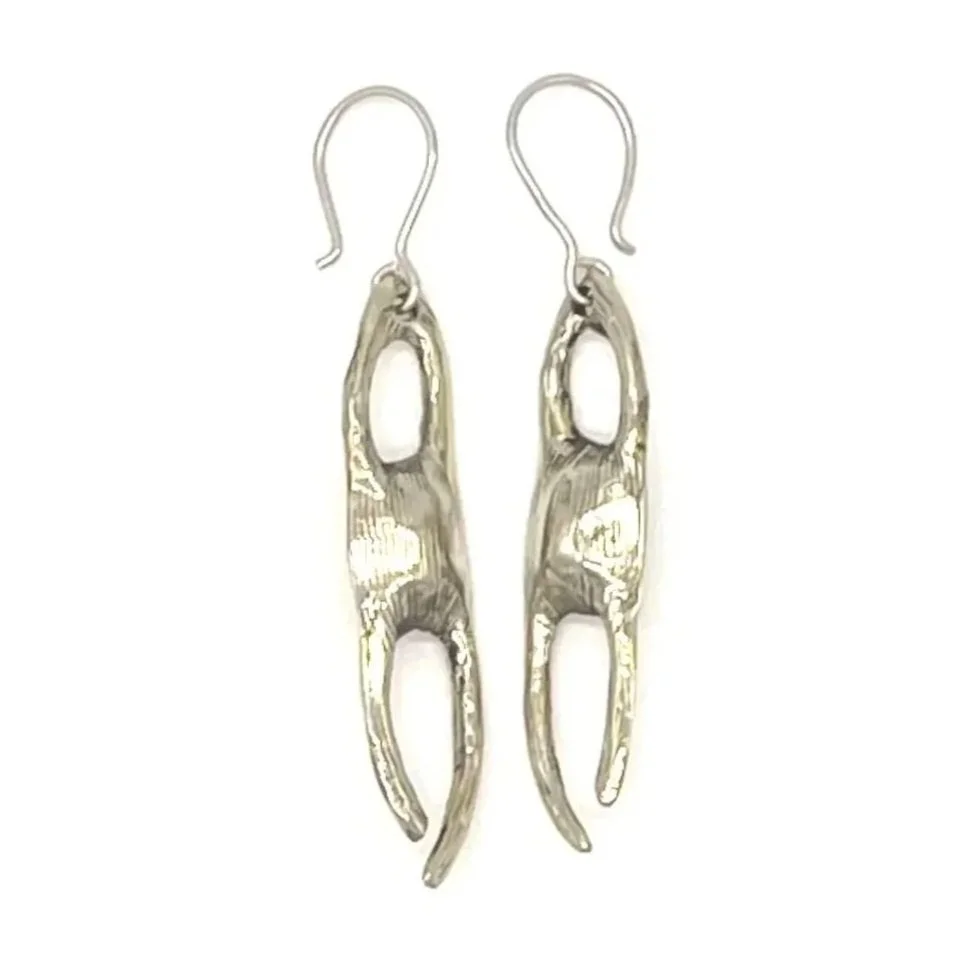 Skate Egg Earrings-Alpaca