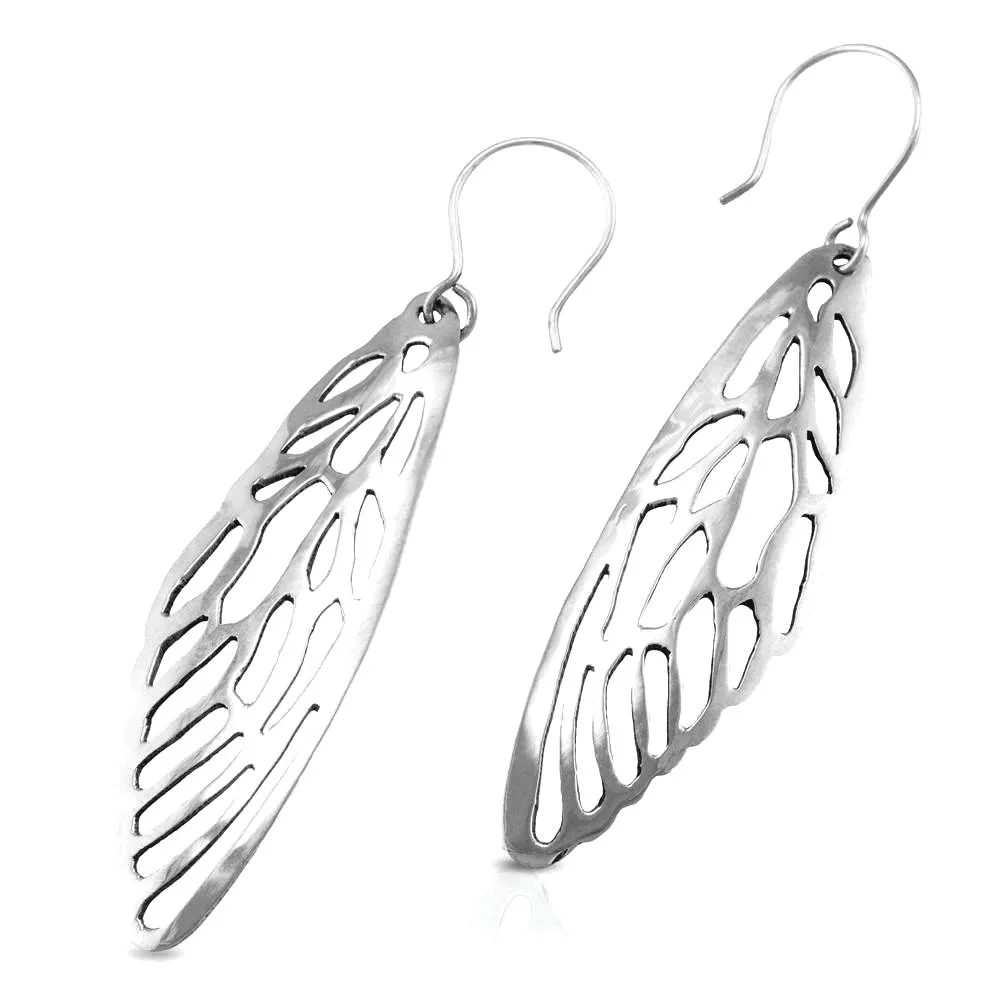 CICADA WINGS EARRINGS - ALPACA