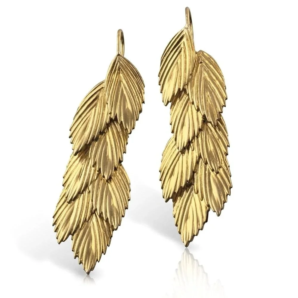 SEA OATS EARRINGS - VERMEIL