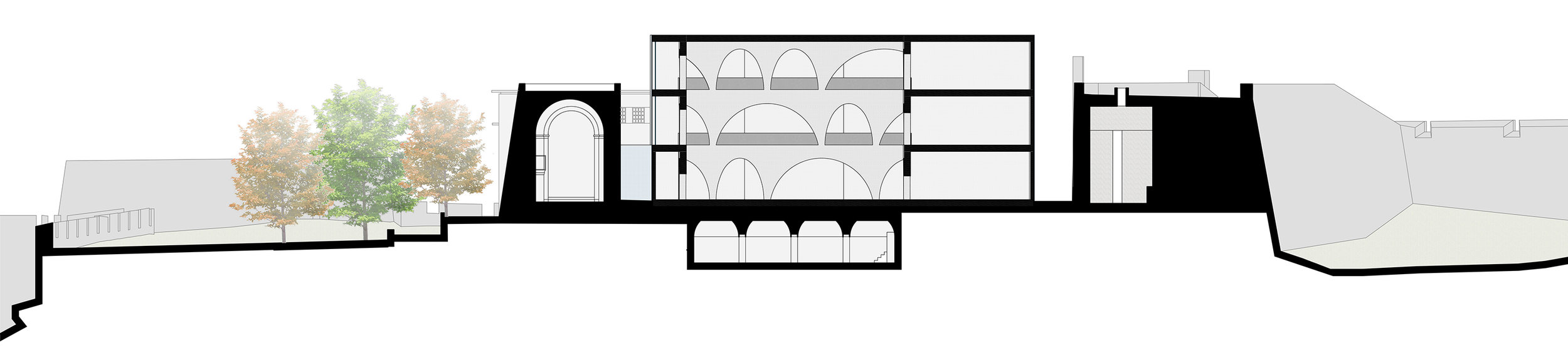 The point is that the building represents a synthesis process, resulting in conquests of context enrichment.