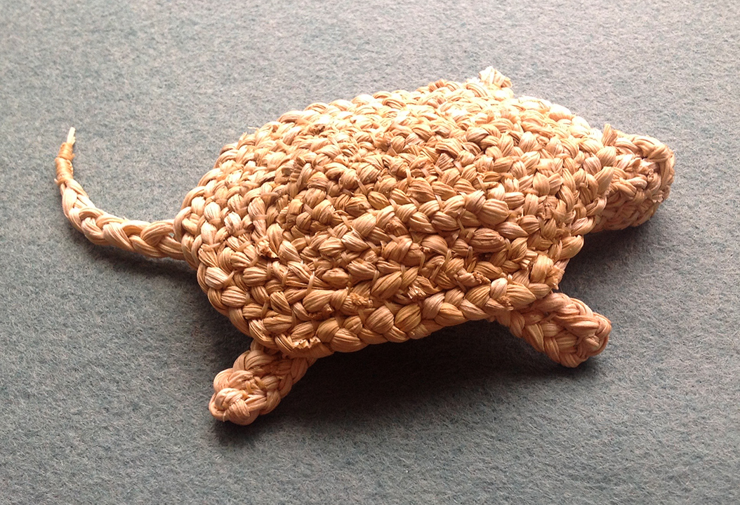 corn husk stitched turtle