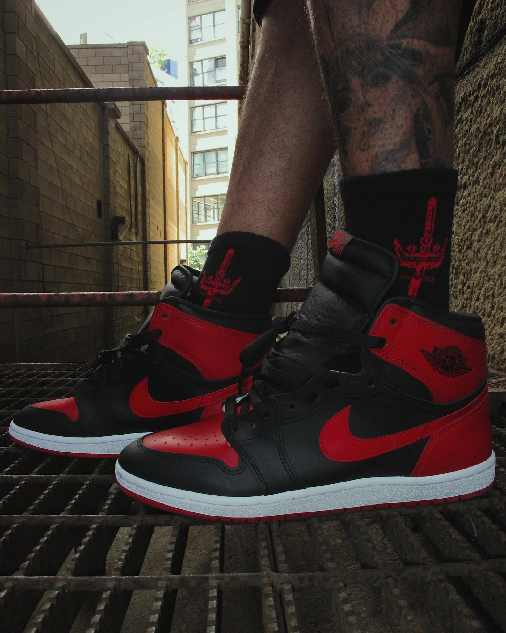 Black & Red Socks