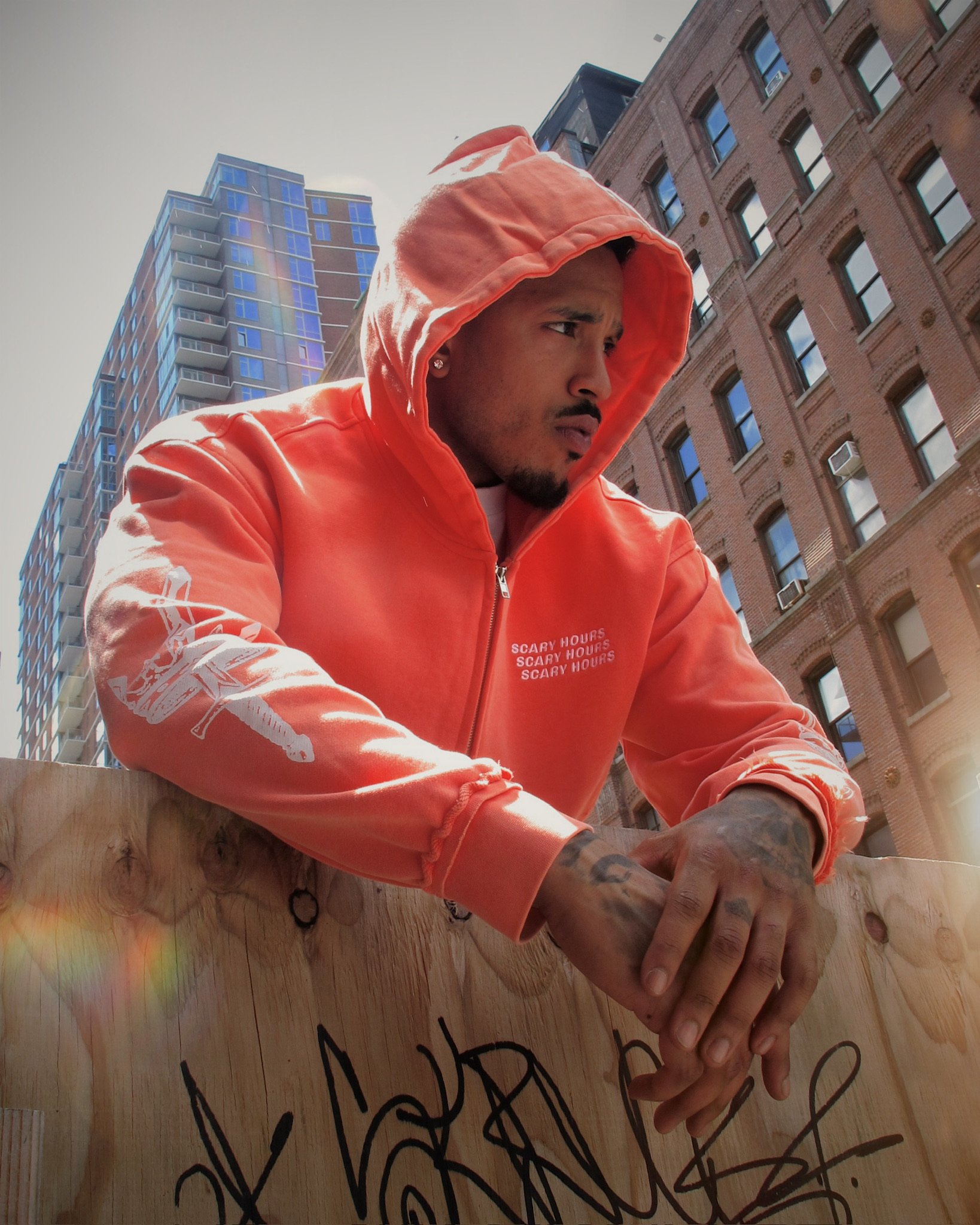 Orange Zip Up