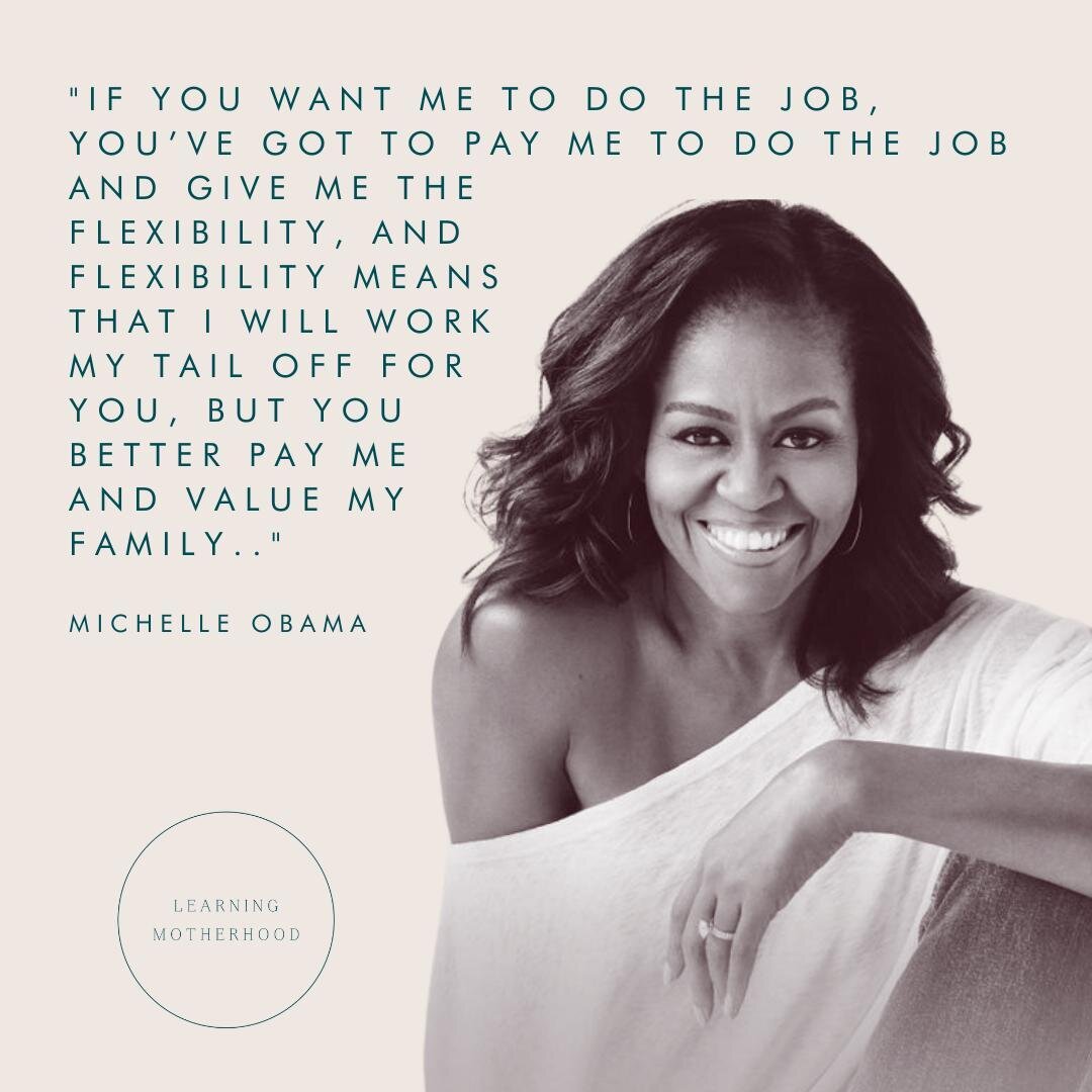 The former First Lady is right! 💕 

Flexibility in the workplace is essential for working moms and new moms. Pay us our worth and value our family!

How is flexibility in your workplace? Share in the comments!