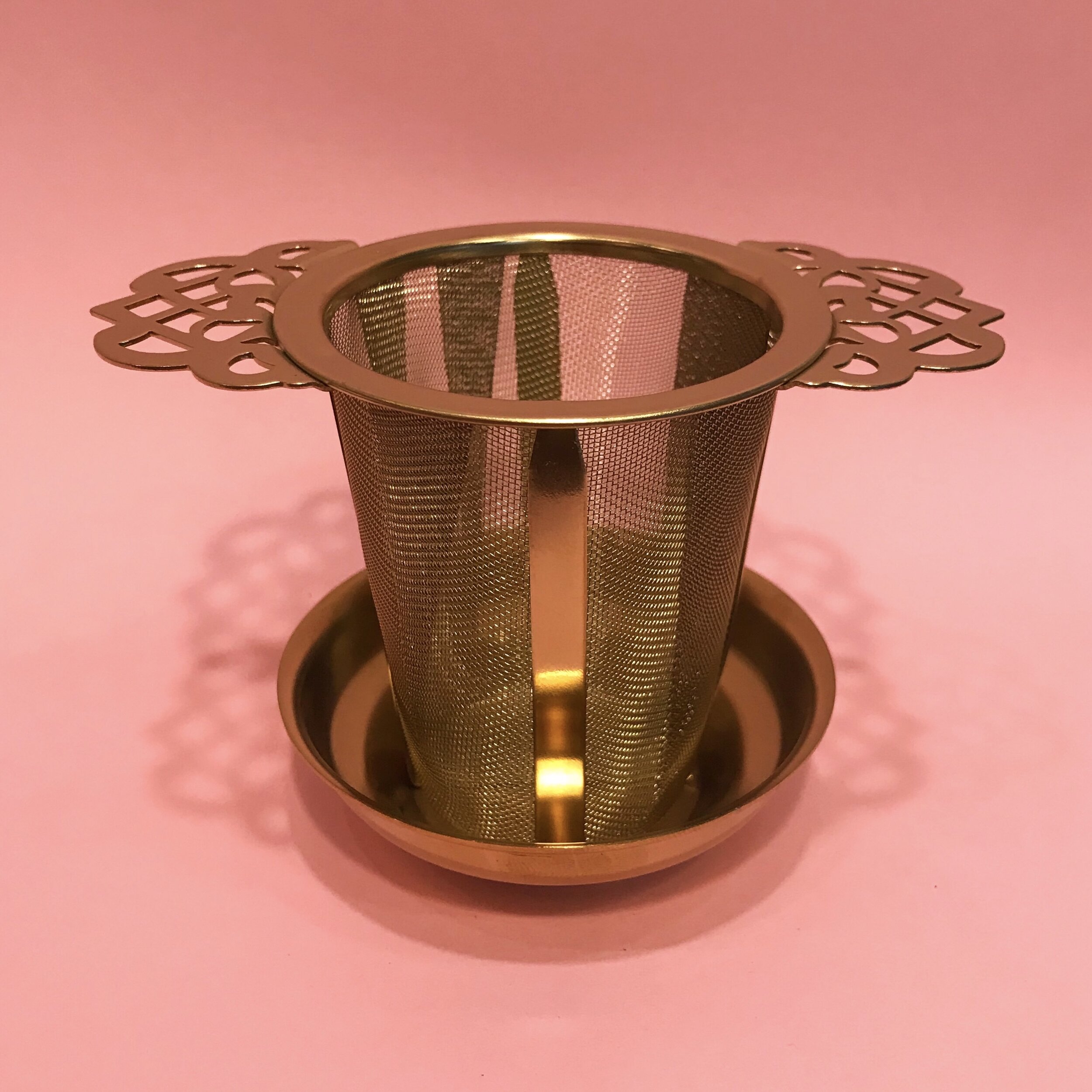 Stål tesil, gullfarget