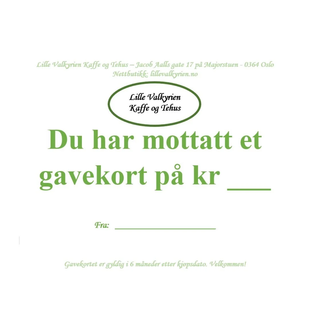Gavekort til noen du er glad i :)