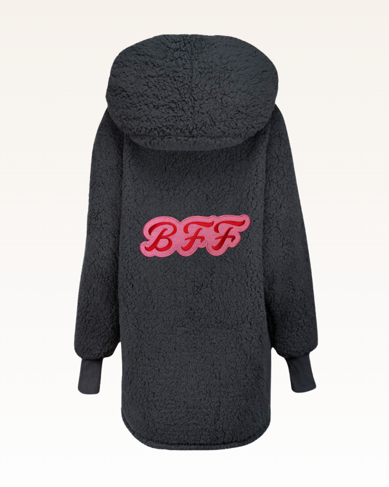 BFF SHERPA LOUNGER JACKET -Black