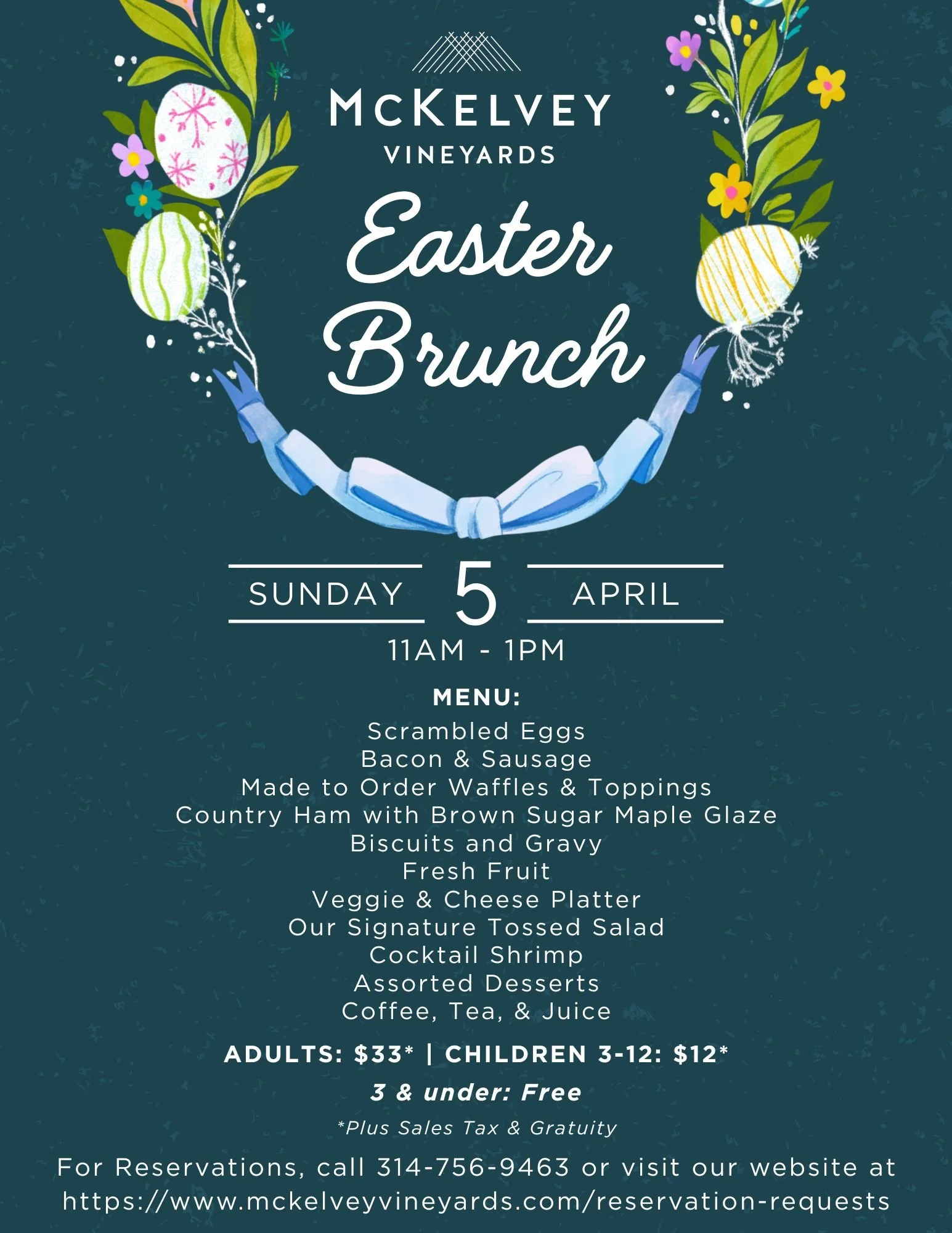 Easter Brunch at McKelvey Vineyards