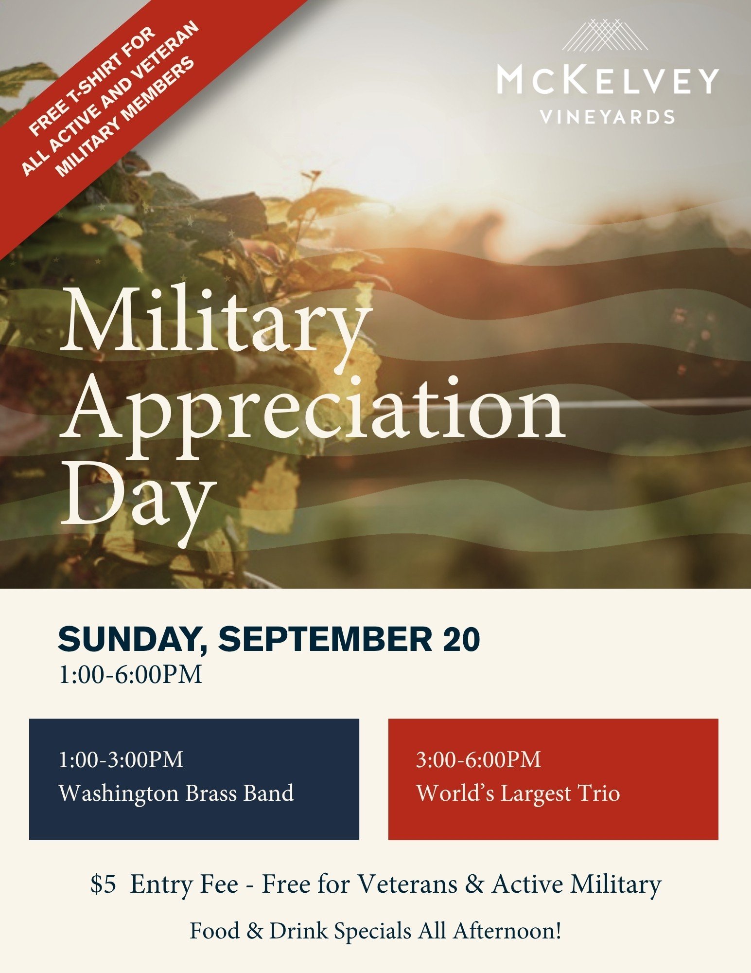 Military Appreciation Day at McKelvey Vineyards