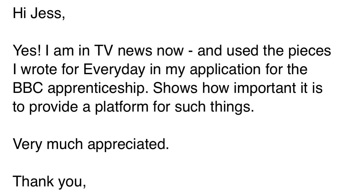 This isn&rsquo;t a very aesthetic post, but this is literally the whole reason the magazine exists.

People often DM or email me and ask: &ldquo;is it okay that I don&rsquo;t have any experience?&rdquo;. 

I cannot emphatically enough say YES. YES. Y