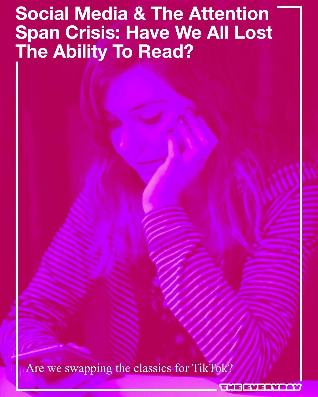 Everything is about short form content nowadays. Make it quick. Make it snappy. DON&rsquo;T MAKE PEOPLE THINK FOR GOD&rsquo;S SAKE&hellip;

So, with that in mind, are we losing our ability to read?

Reading requires concentration and attention span, 
