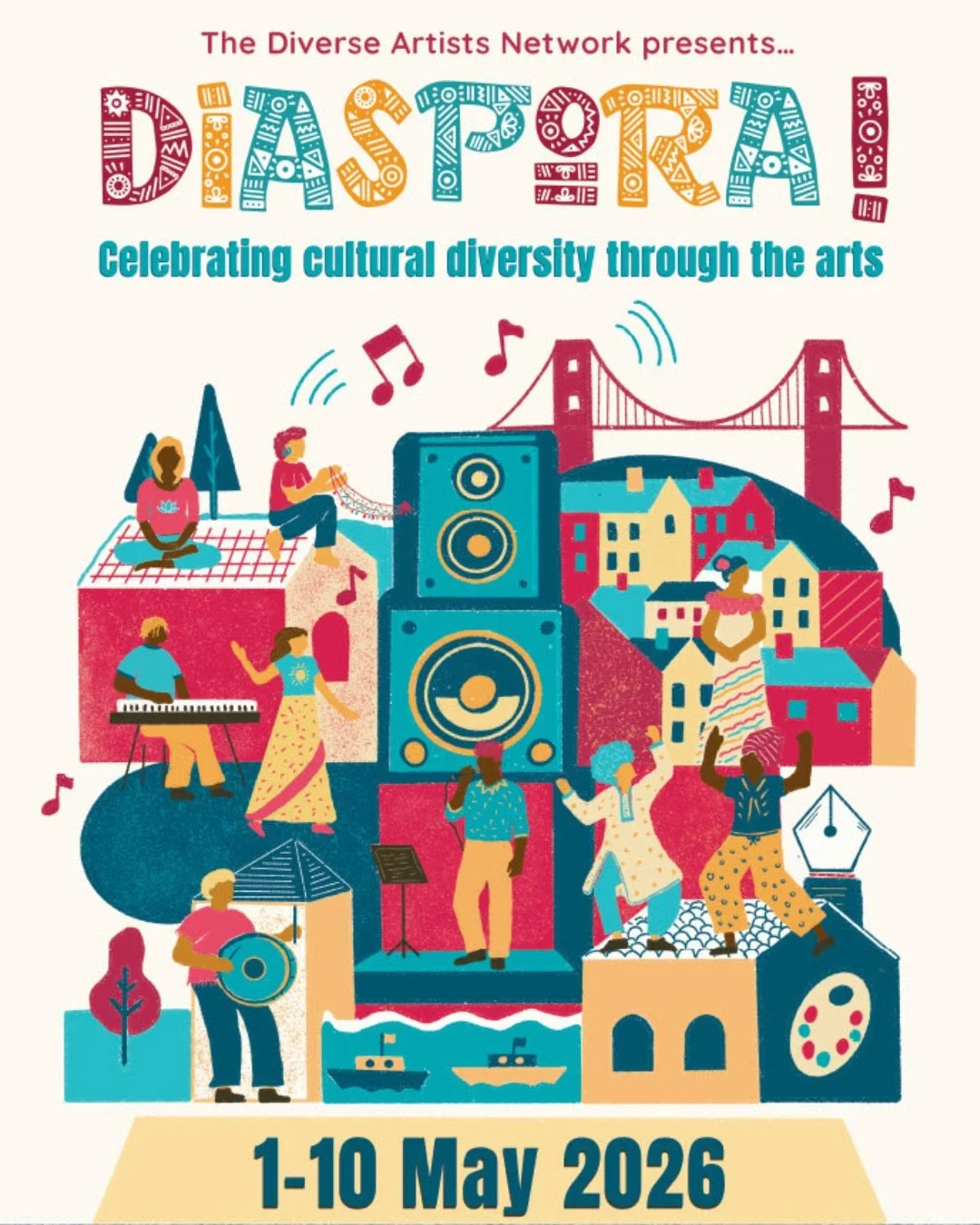 The @diverseartistsnetwork (DAN) has announced the programme for DIASPORA! 26 returning from 1-10 May. Following the success of the 2024 pilot, this landmark festival has doubled in length, to spotlight the incredible creative diversity of the region