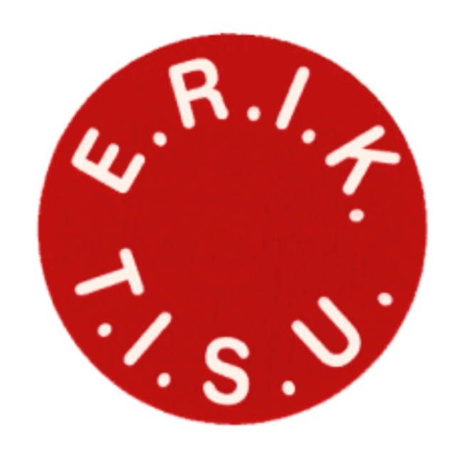 Red circle with letters E. R. I. K on it