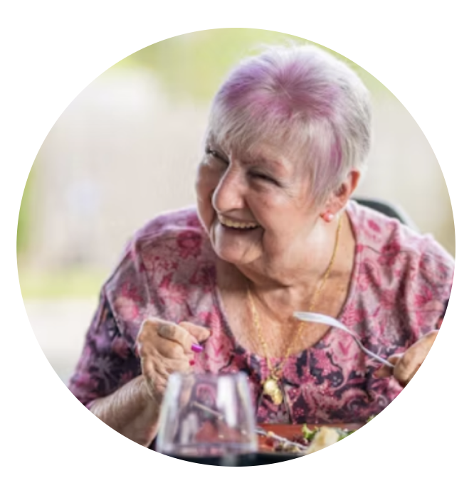 smiling elderly woman