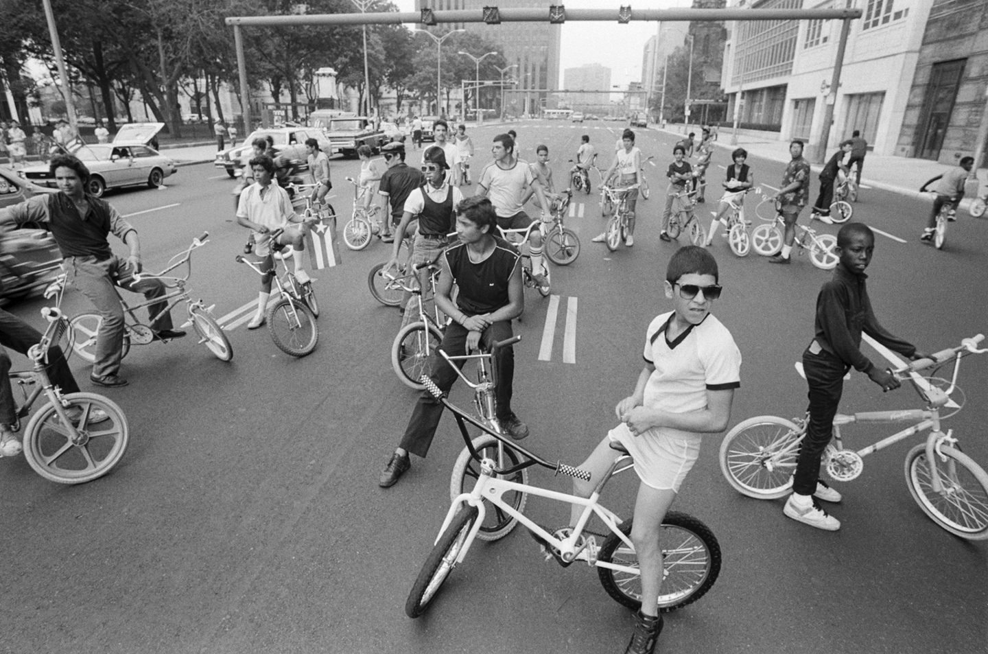 Manuel Acevedo, BMX Crew (After the Puerto Rican Day Parade), 1986. Courtesy of the artist.