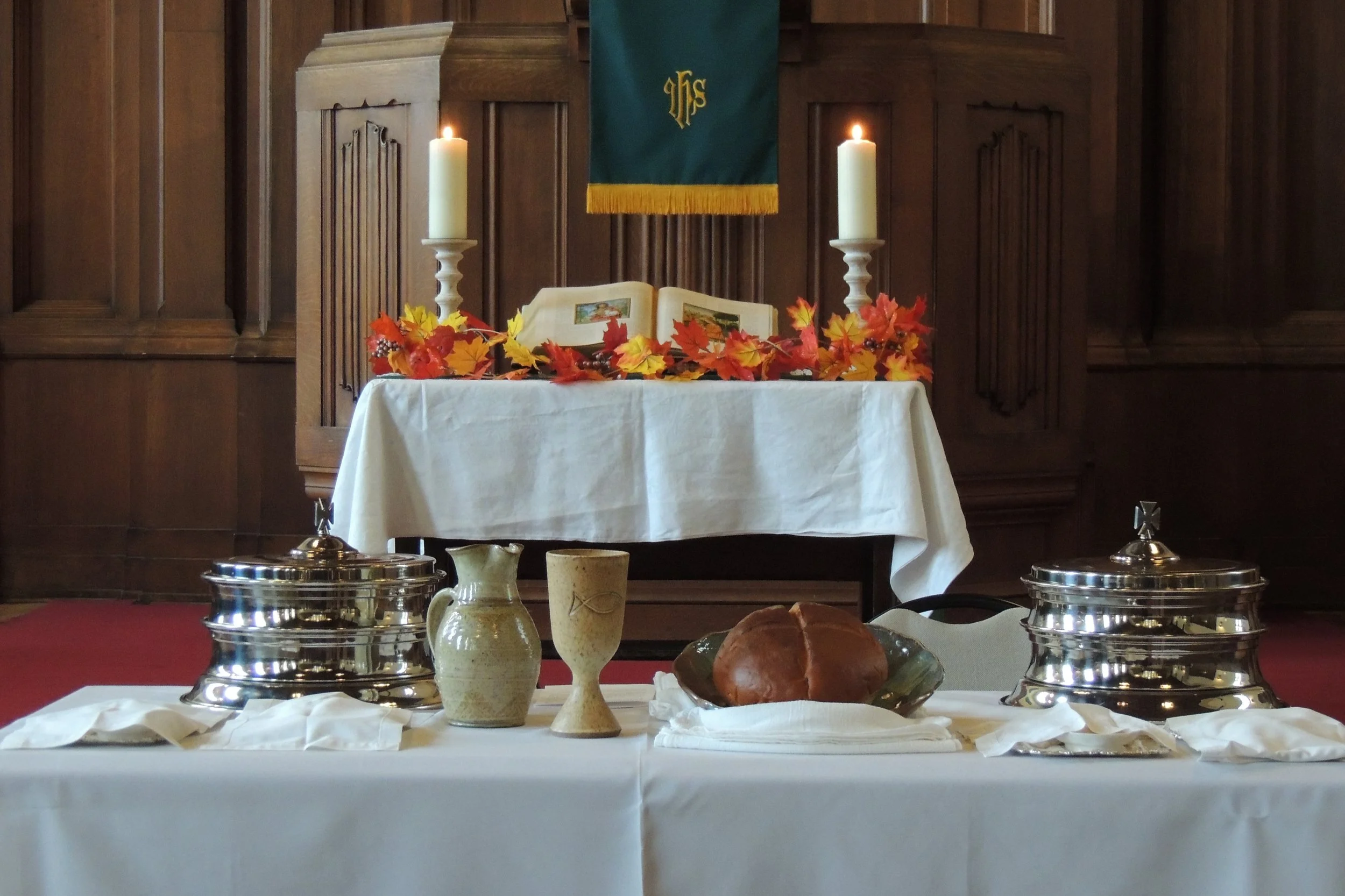  We hold communion once a month, normally on the first Sunday of the month.  Our communion is open to all who love the Lord God, and wish to follow the way of Jesus. 