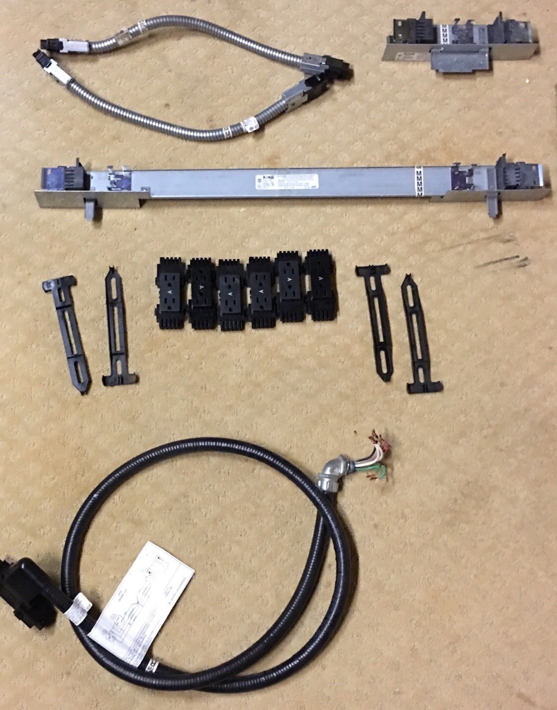 Wire management and electrical components
