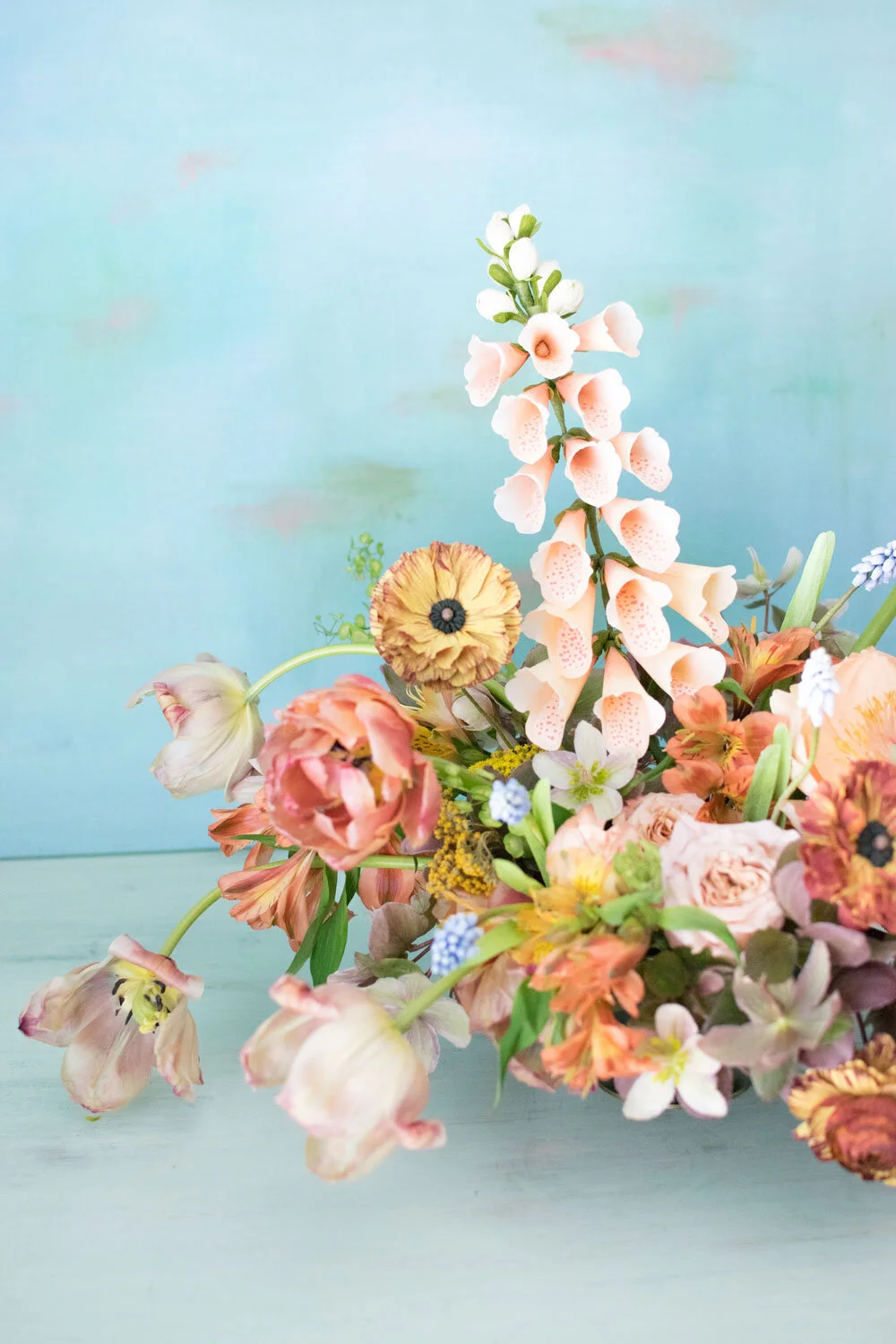 Using Paper Flowers In A Fresh Floral Arrangement Crafted To Bloom