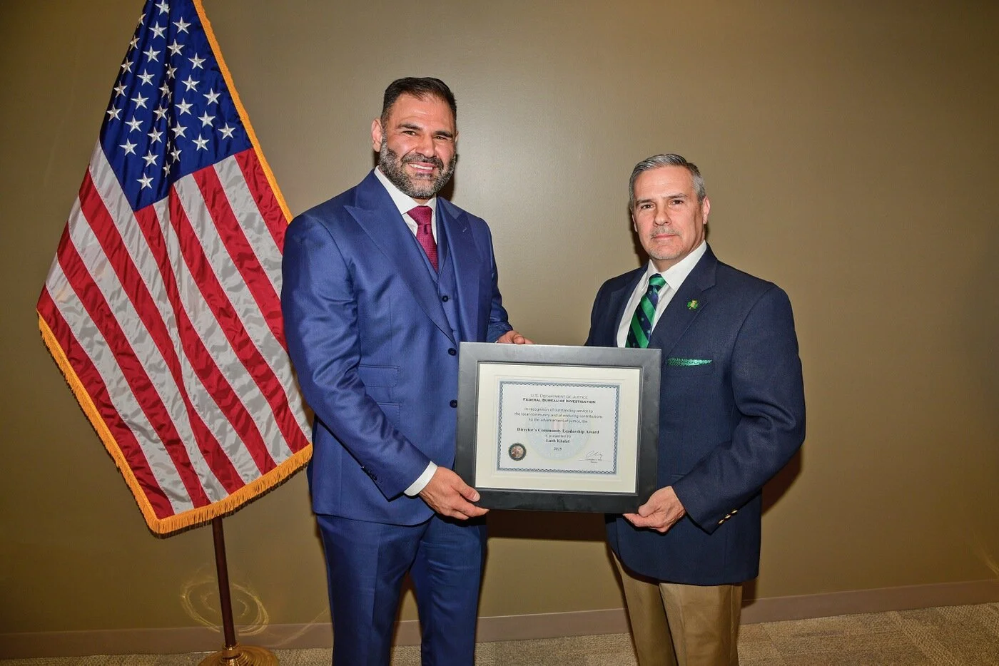 FBI Cincinnati Presents Director’s Community Leadership Award to Laith Khalaf
