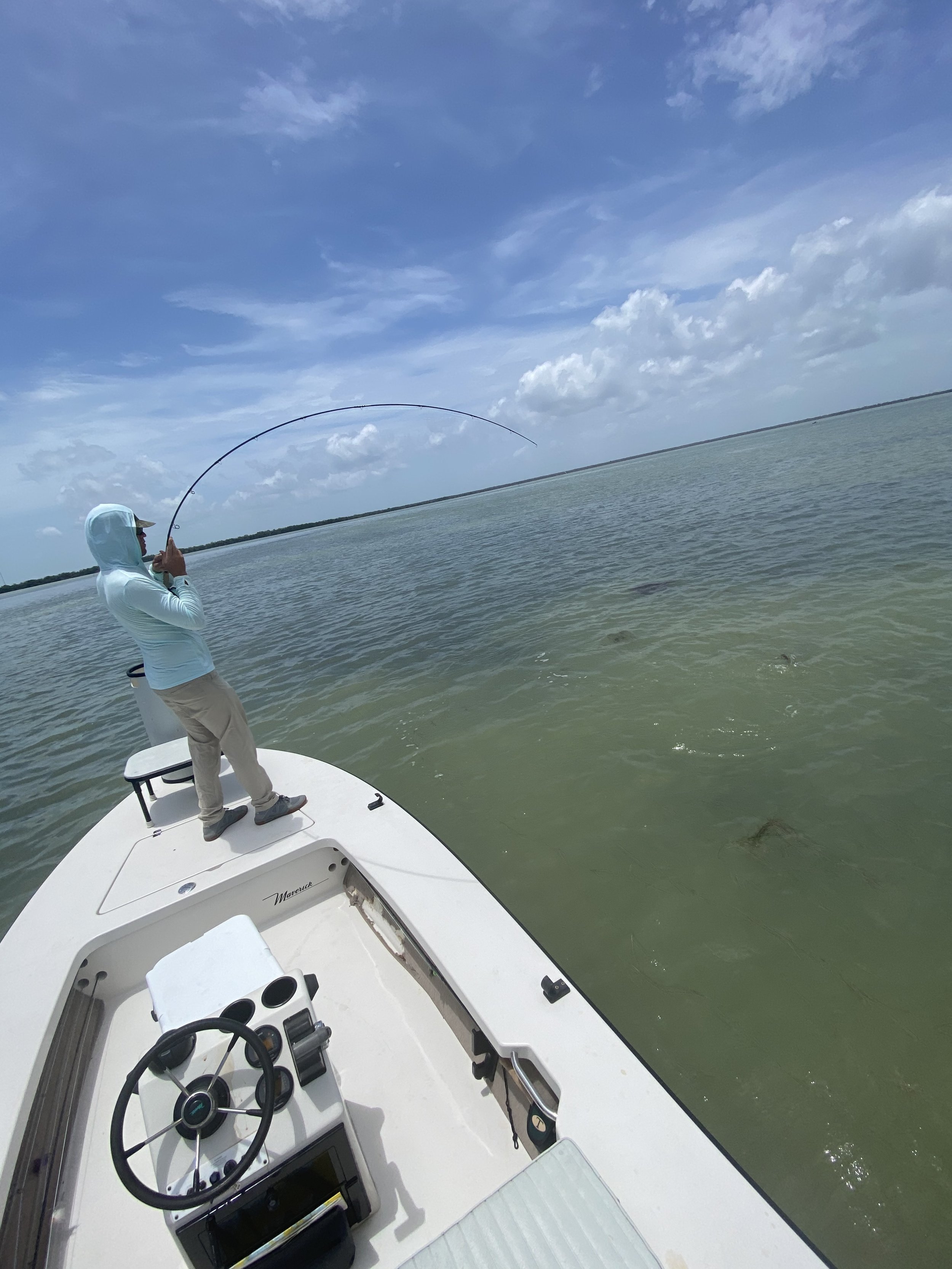 Despite windy weather associated with Hurricane Dorian, the redfish bite  continues to be good