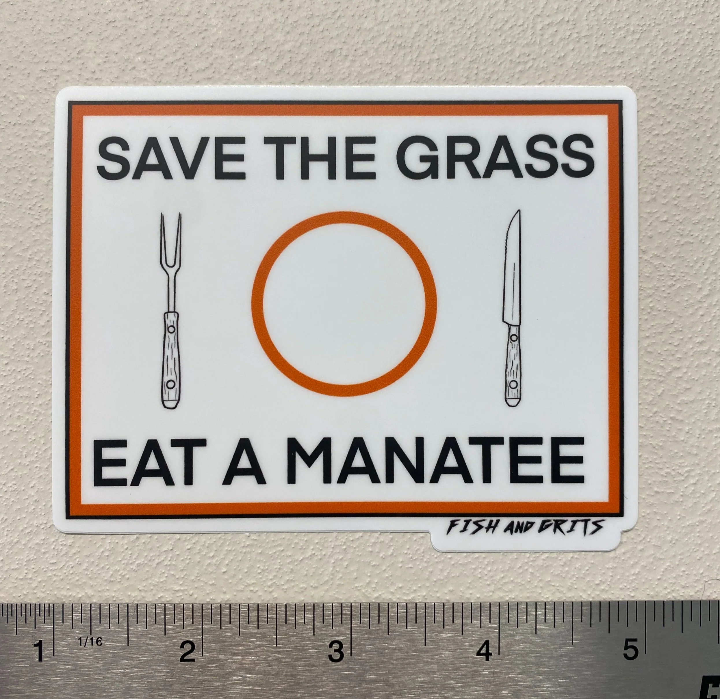 Save the Grass Eat a Manatee Decal — Fish and Grits