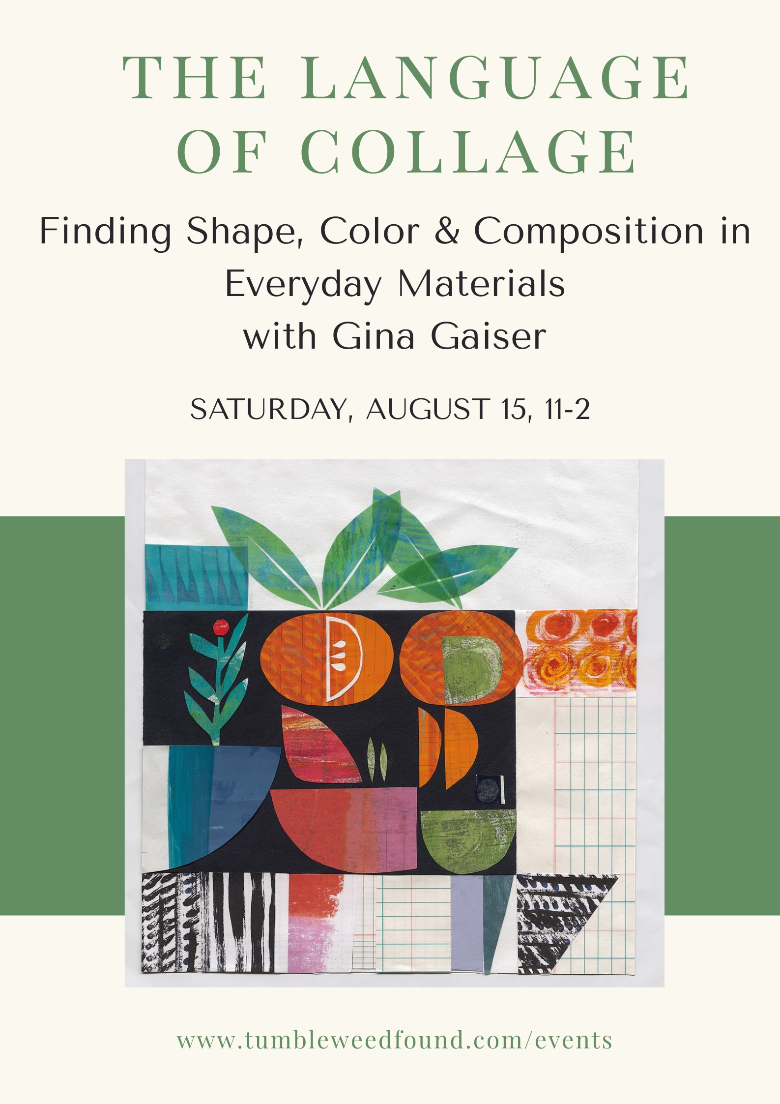 collage workshop flyer