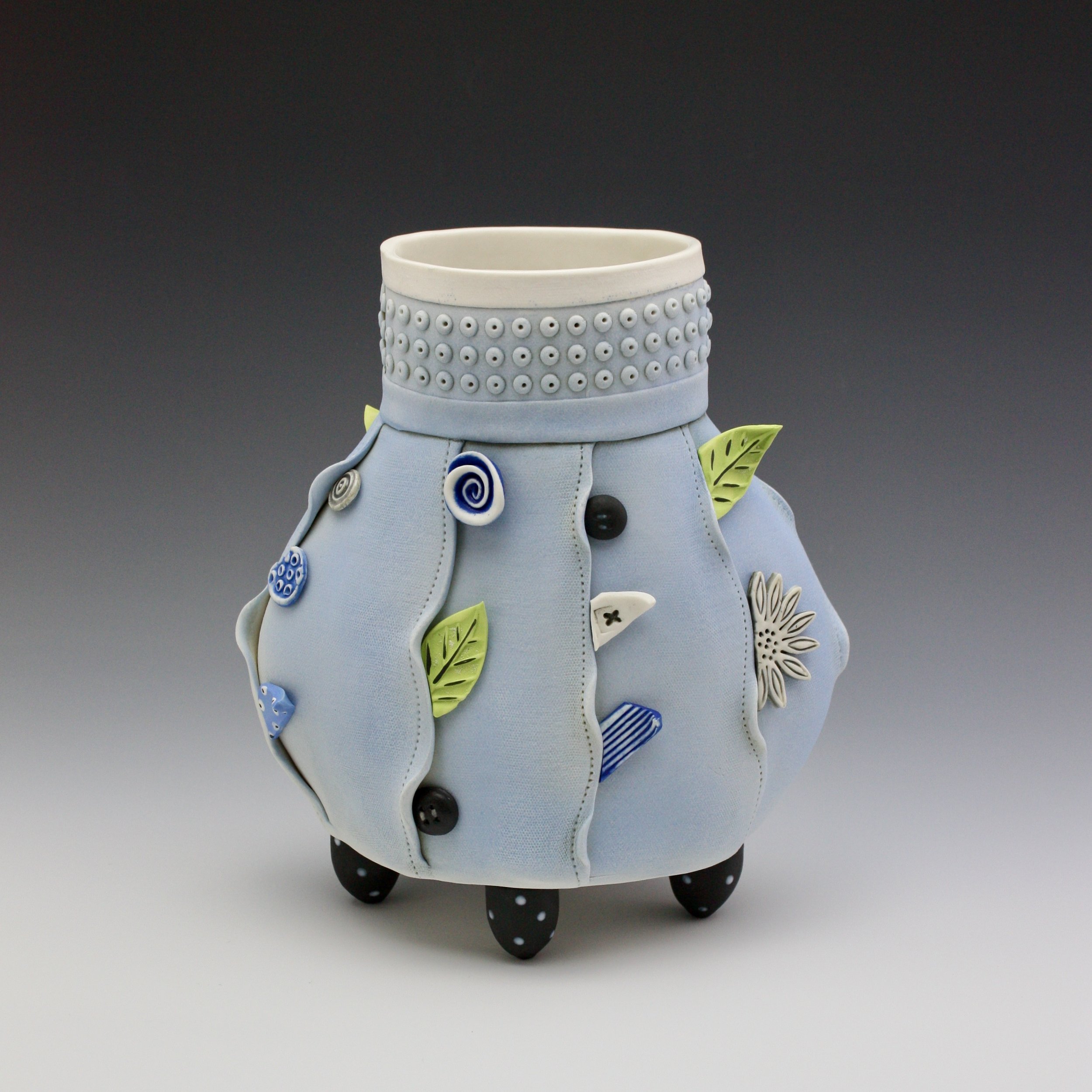 Accoutrements Vase, Blue $175 7.5"h