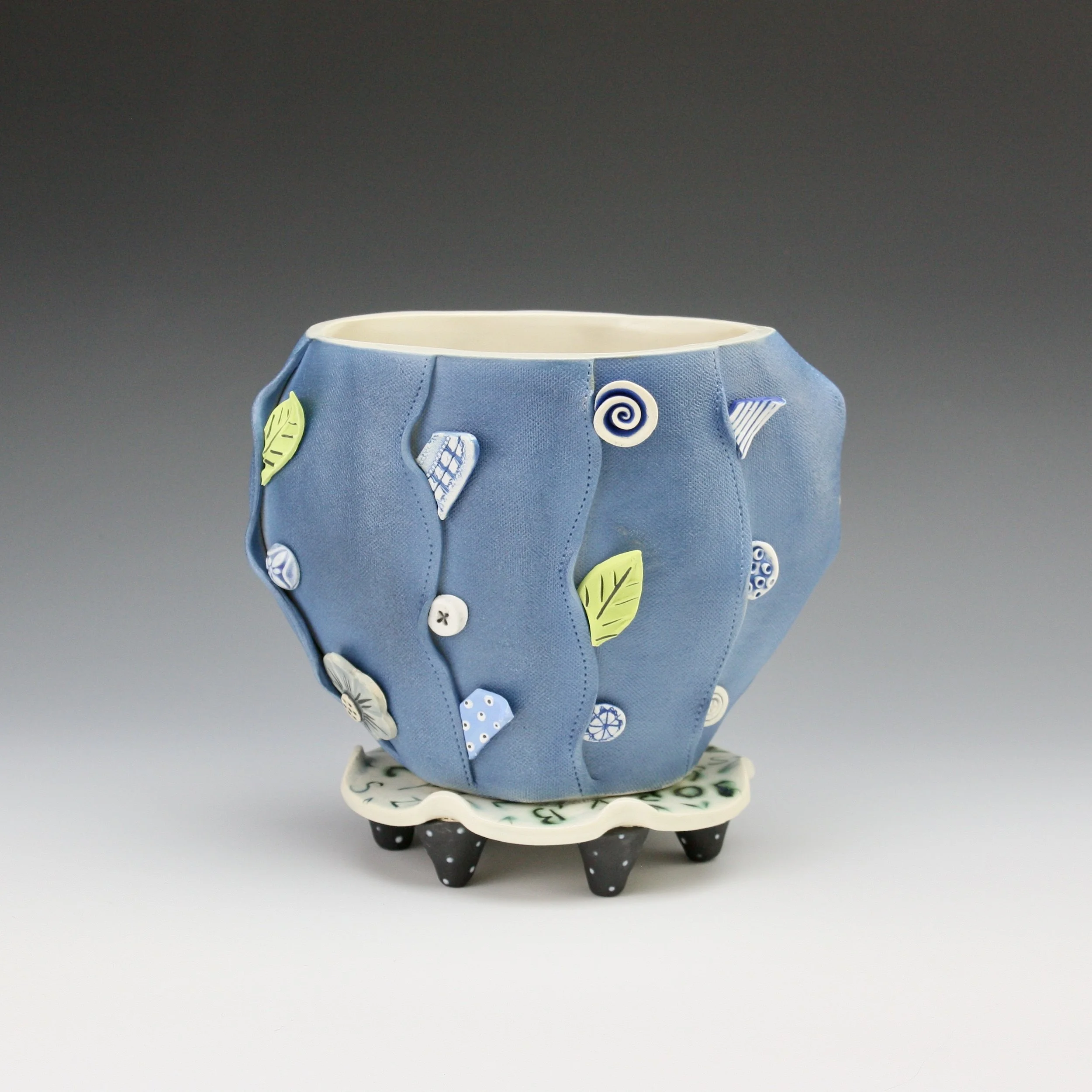 Accoutrements Vase, Blue 6.5 x 7.25 x 4" $185