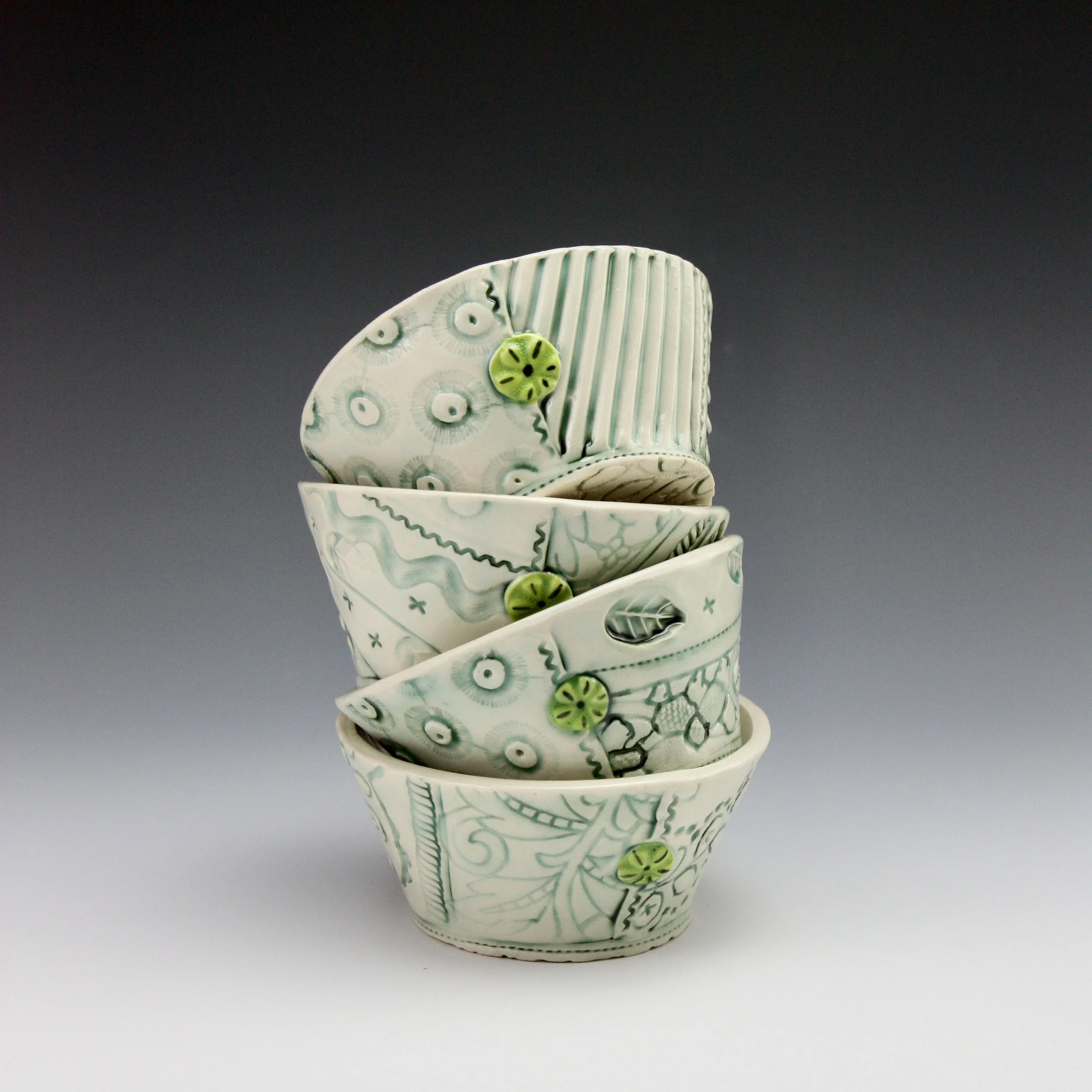 Anything Bowls, set of 4 each 2 x 4 x 4" $80/set