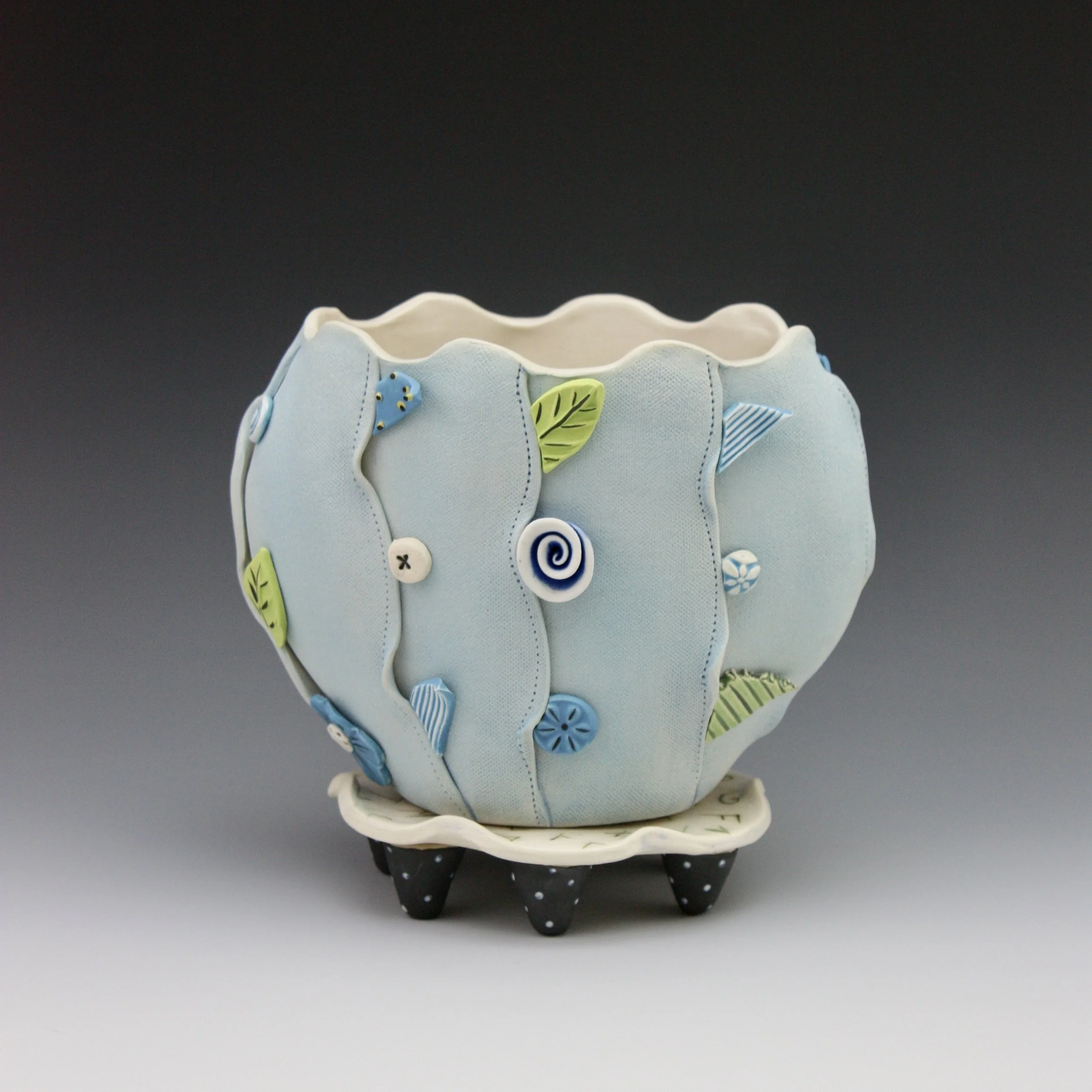 Accoutrements Vase, Turquoise 6.5" H $185