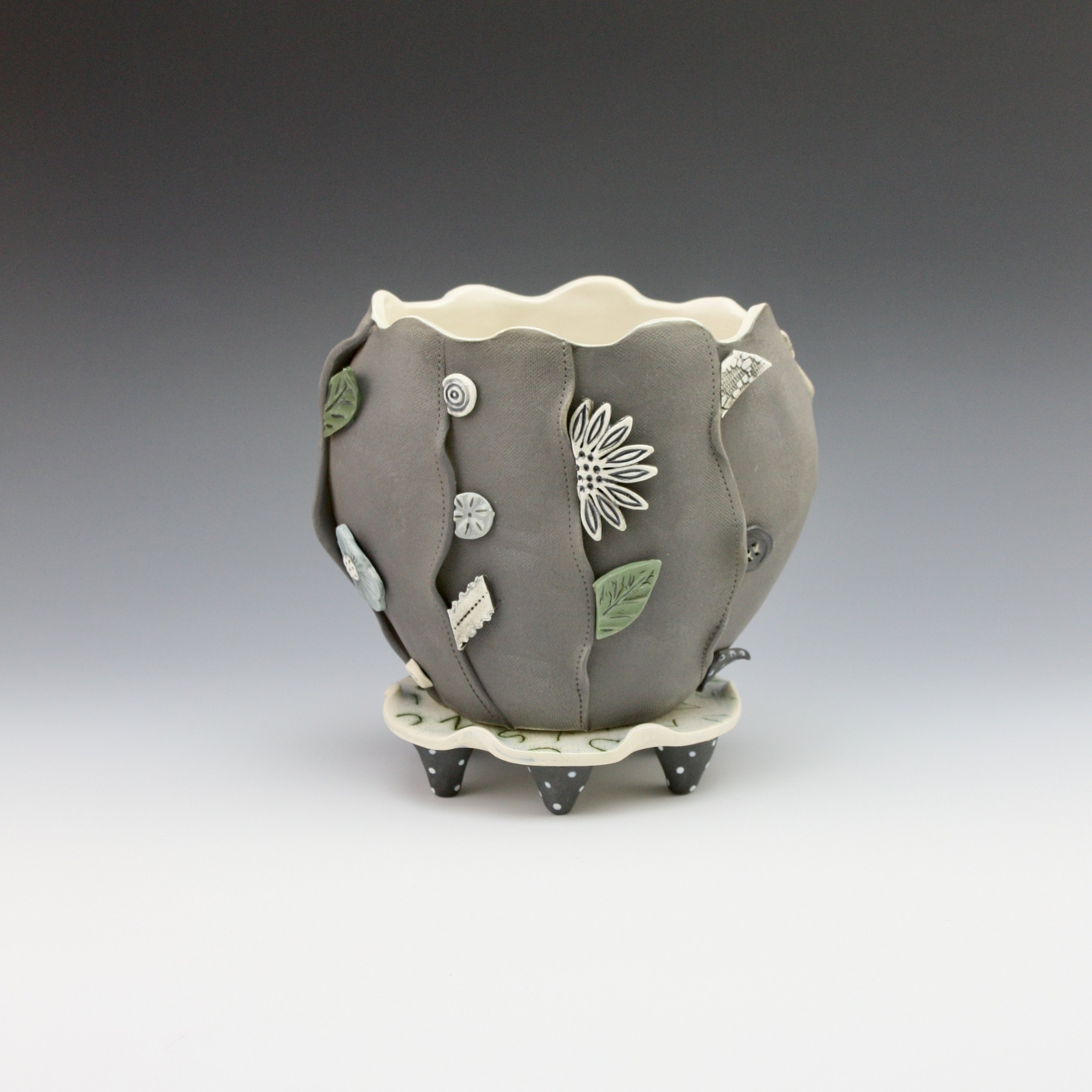 Accoutrements Vase, Black 6.5"h $185