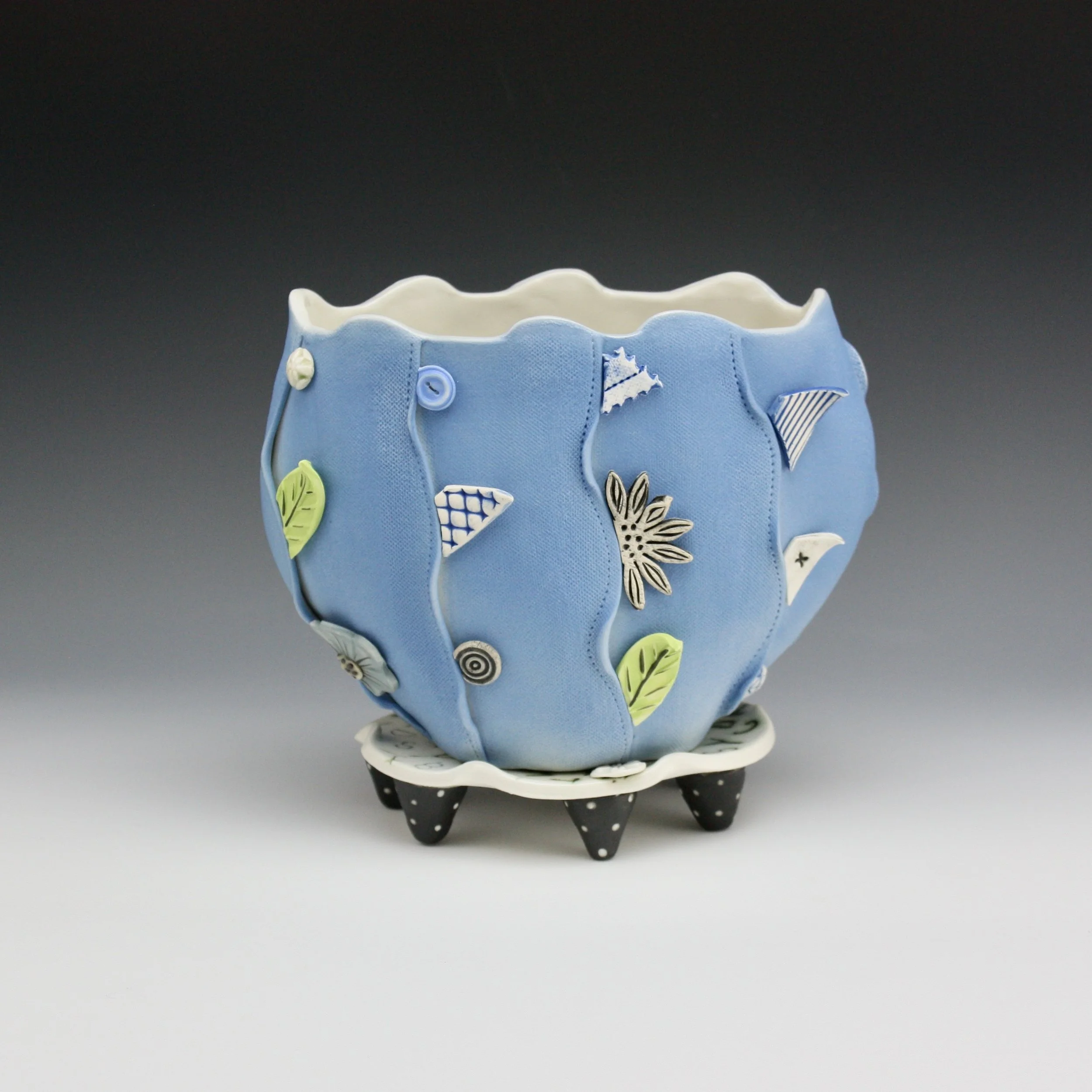 Accoutrements Vase, Blue 6.25 x 7 x 3.5" $195