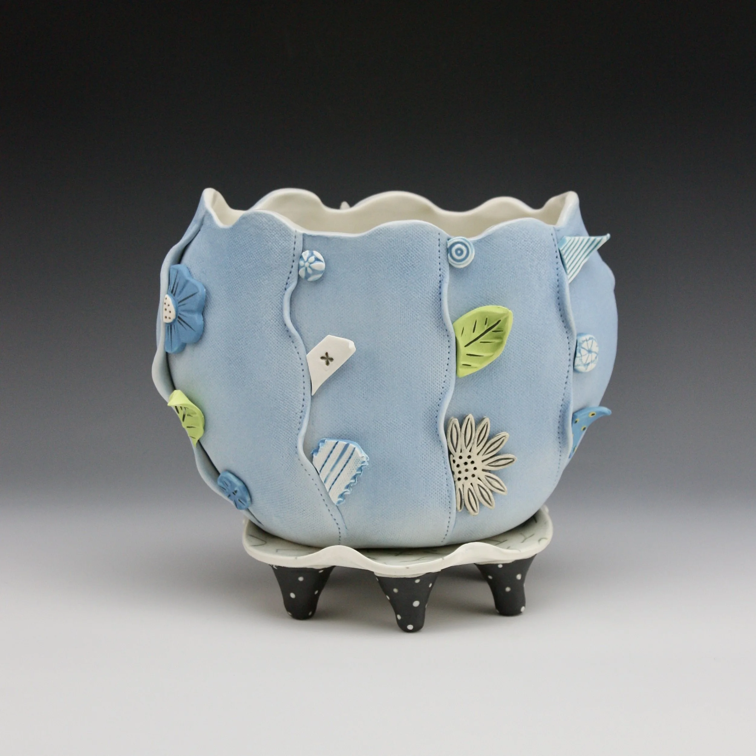 Accoutrements Vase, Aqua 6 x 7 x 3.5 $195