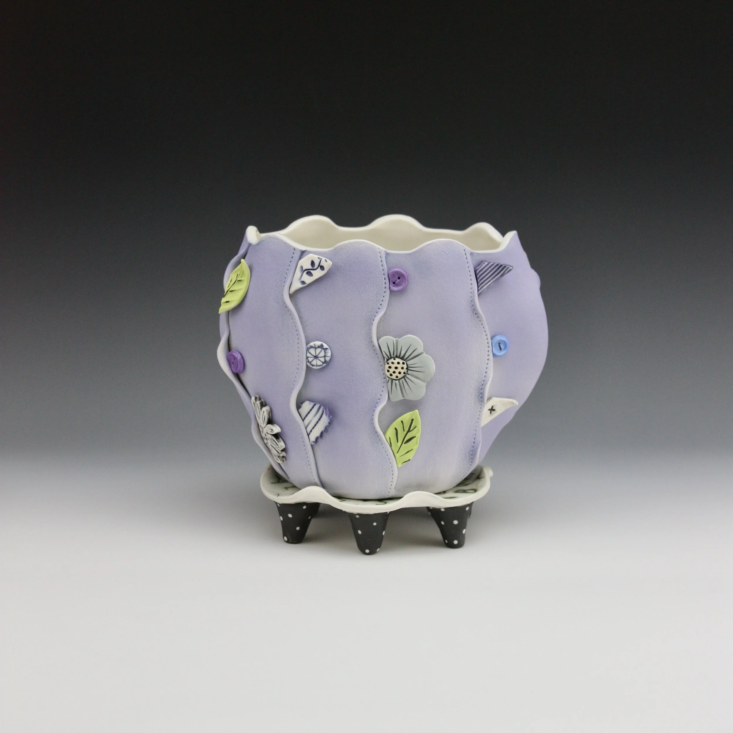Accoutrements Vase, Purple 6.25 x 7 x 4" $195