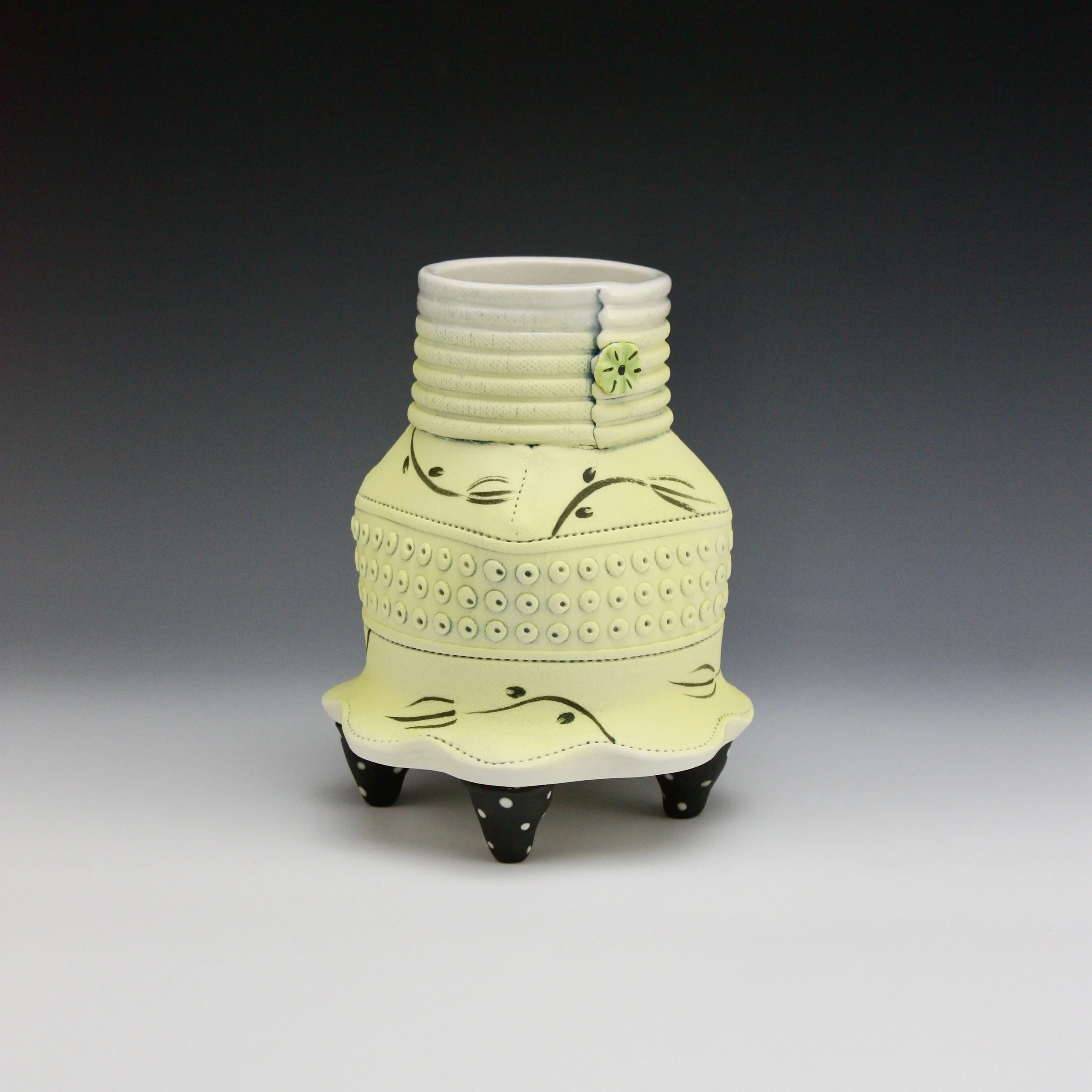 Stitched Vase, Yellow 5.5 x 4.25 x 4.5 $72