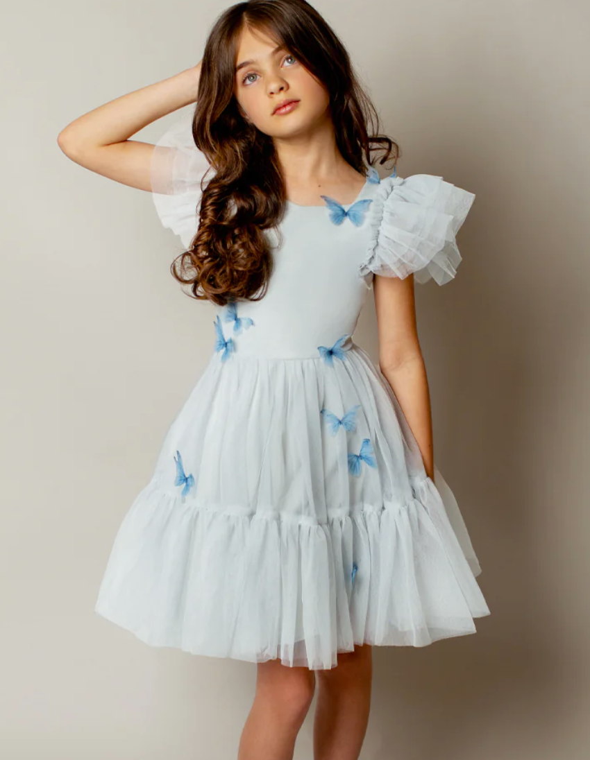 precision cut ruffle twirl dress Twirl Factor Chiffon Ruffle Skater Dress