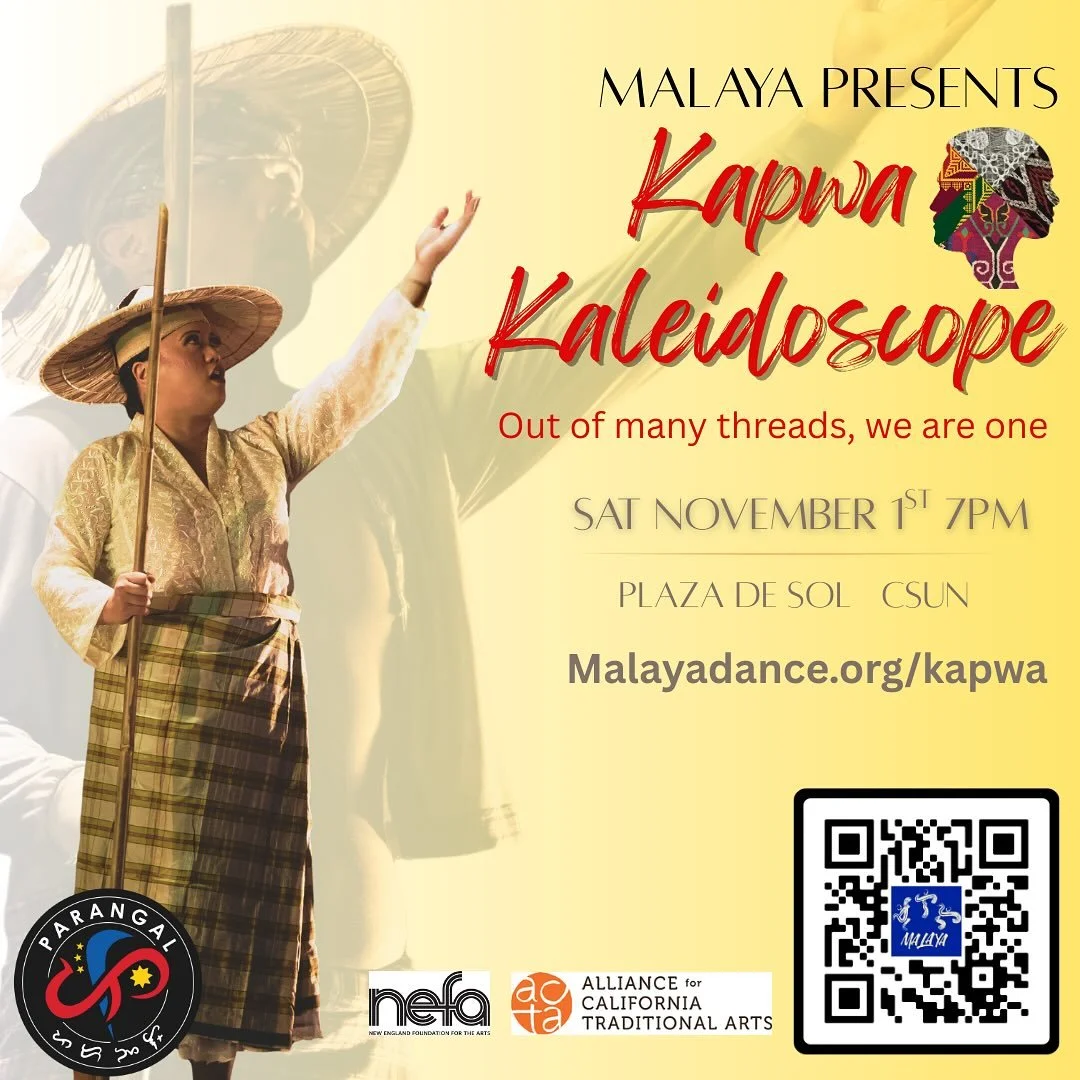 Malaya is honored to present Parangal Dance Company of San Francisco for Kapwa Kaleidoscope as they perform &lsquo;Kaasalan&rsquo; meaning heritage in the Maguindanao language.  The Southern California premier of their work is an excerpt from their f