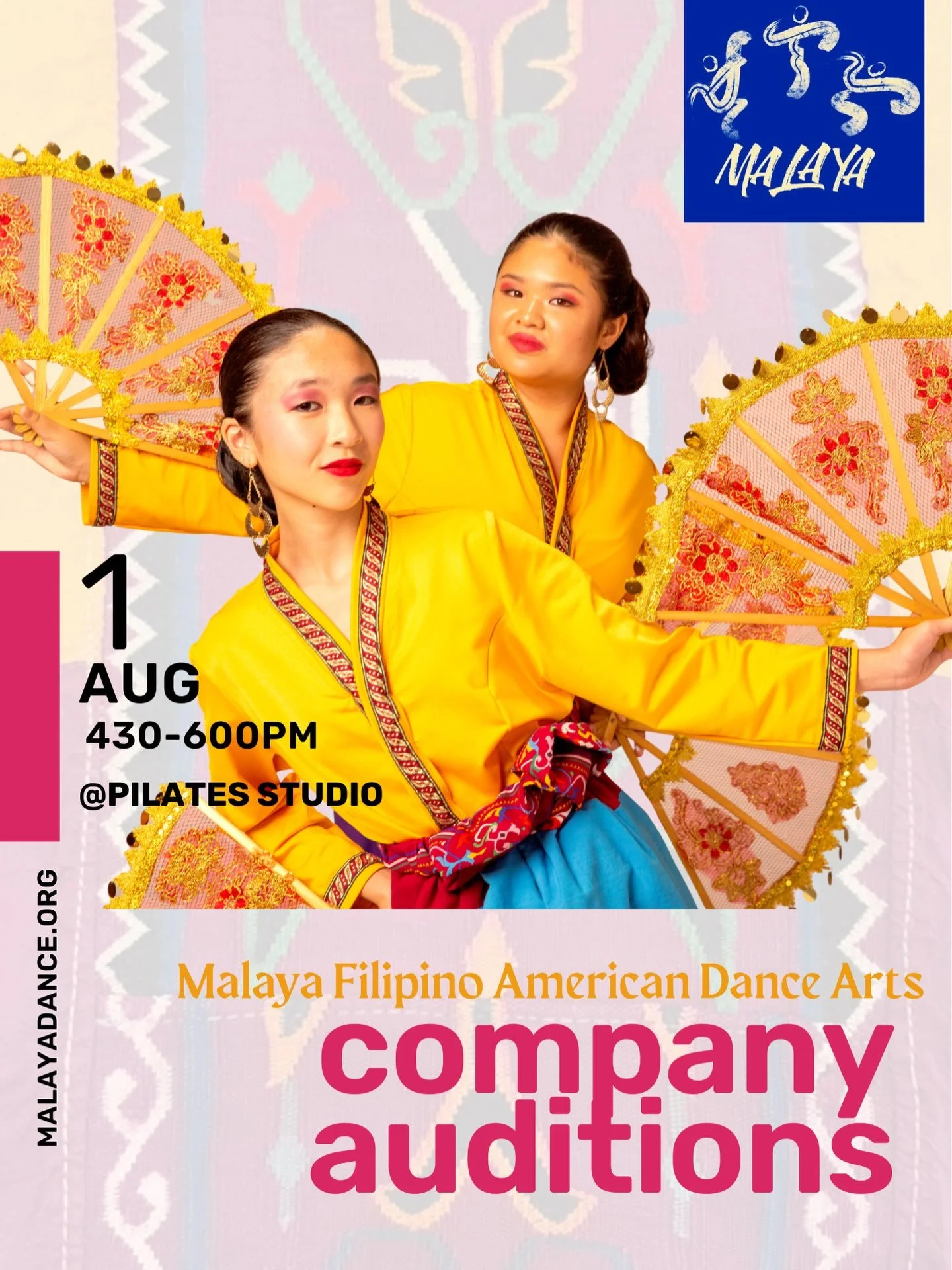 NOW CASTING: AGES 18+ | NO DANCE EXPERIENCE NECESSARY 

Malaya Filipino American Dance Arts is holding auditions for the opportunity to become a paid performer in our professional engagements! 

We invite passionate individuals (18+) who want to shar