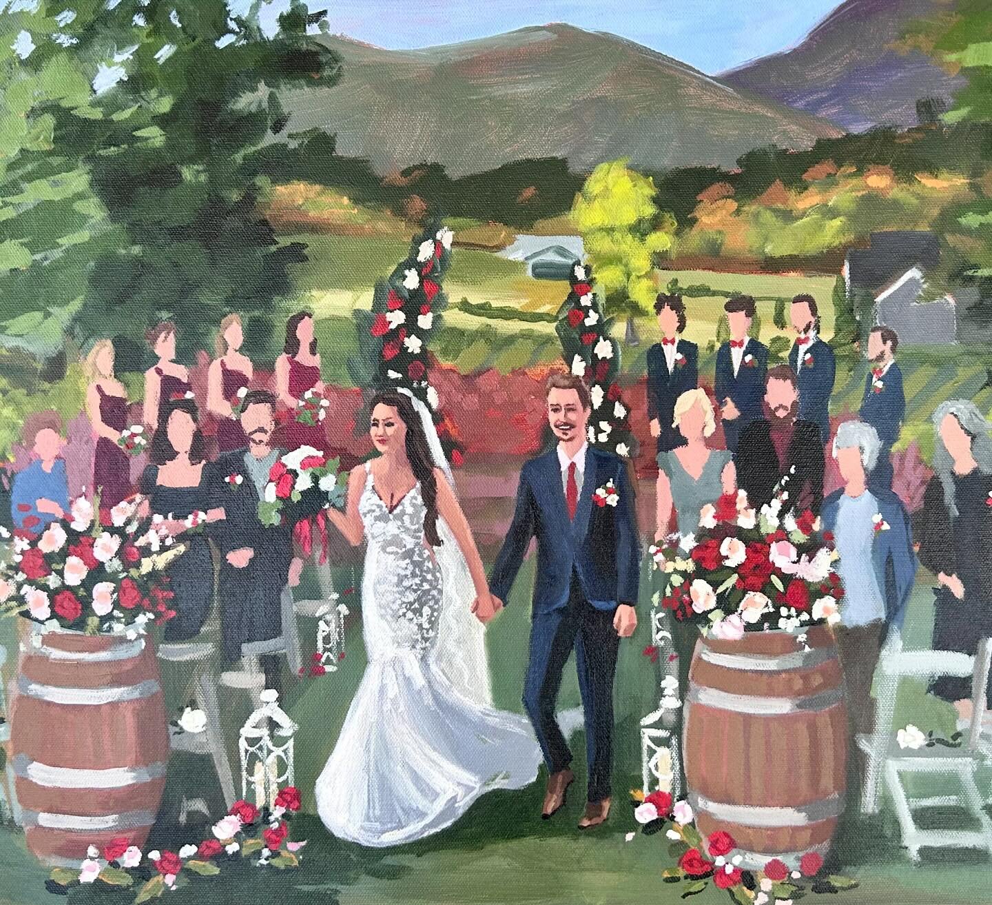 As with all my paintings, they are custom-tailored to your precious moment. Only so many paintings can be done in a year, and the majority of my bookings have been made! If you would like wedding painting during a popular month, book soon!