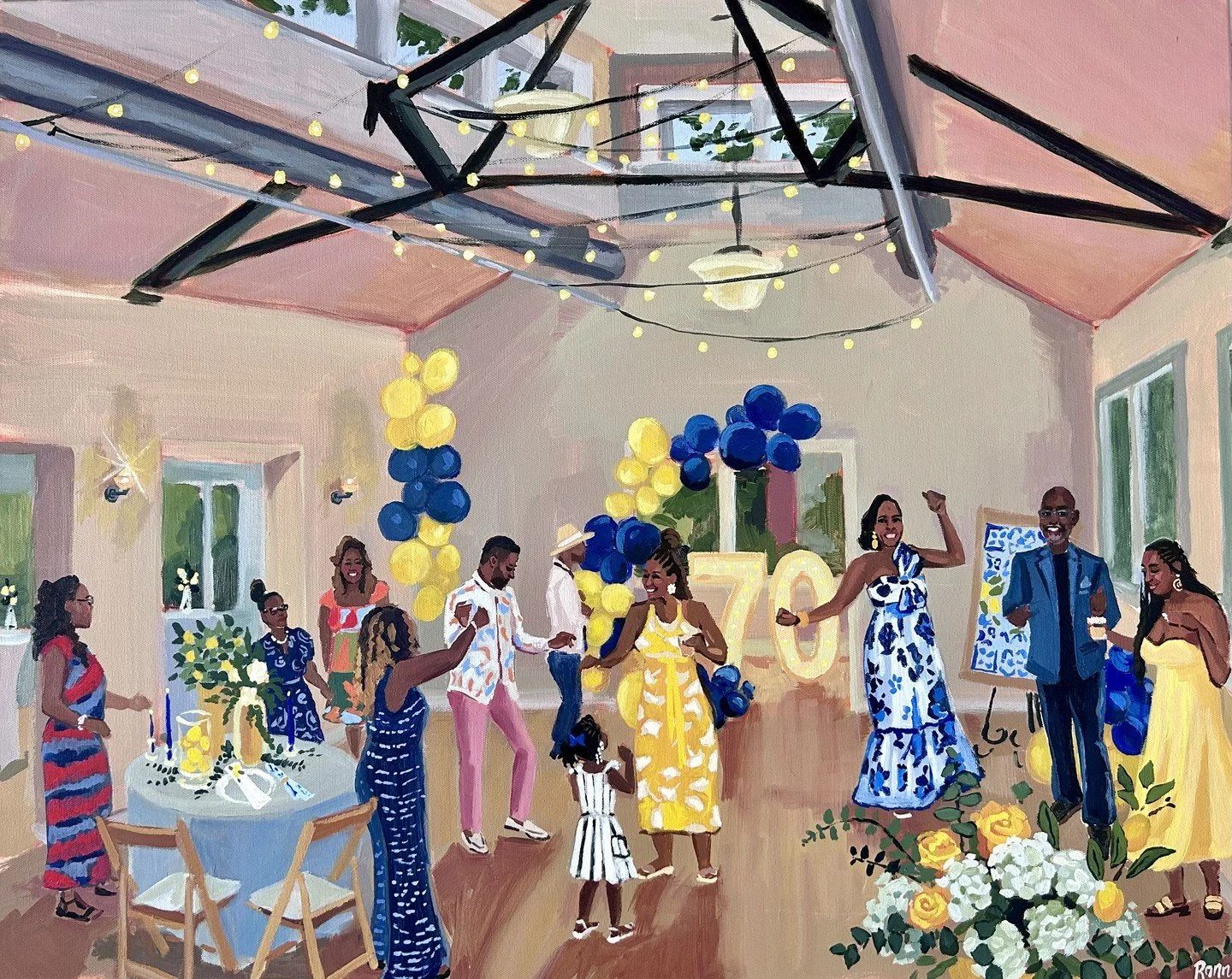 🎨✨ Ronnipaints isn't just about weddings! Let me bring color and creativity to your next birthday, anniversary, holiday party, or fundraising event. Every occasion deserves a unique masterpiece! 🥳🎉