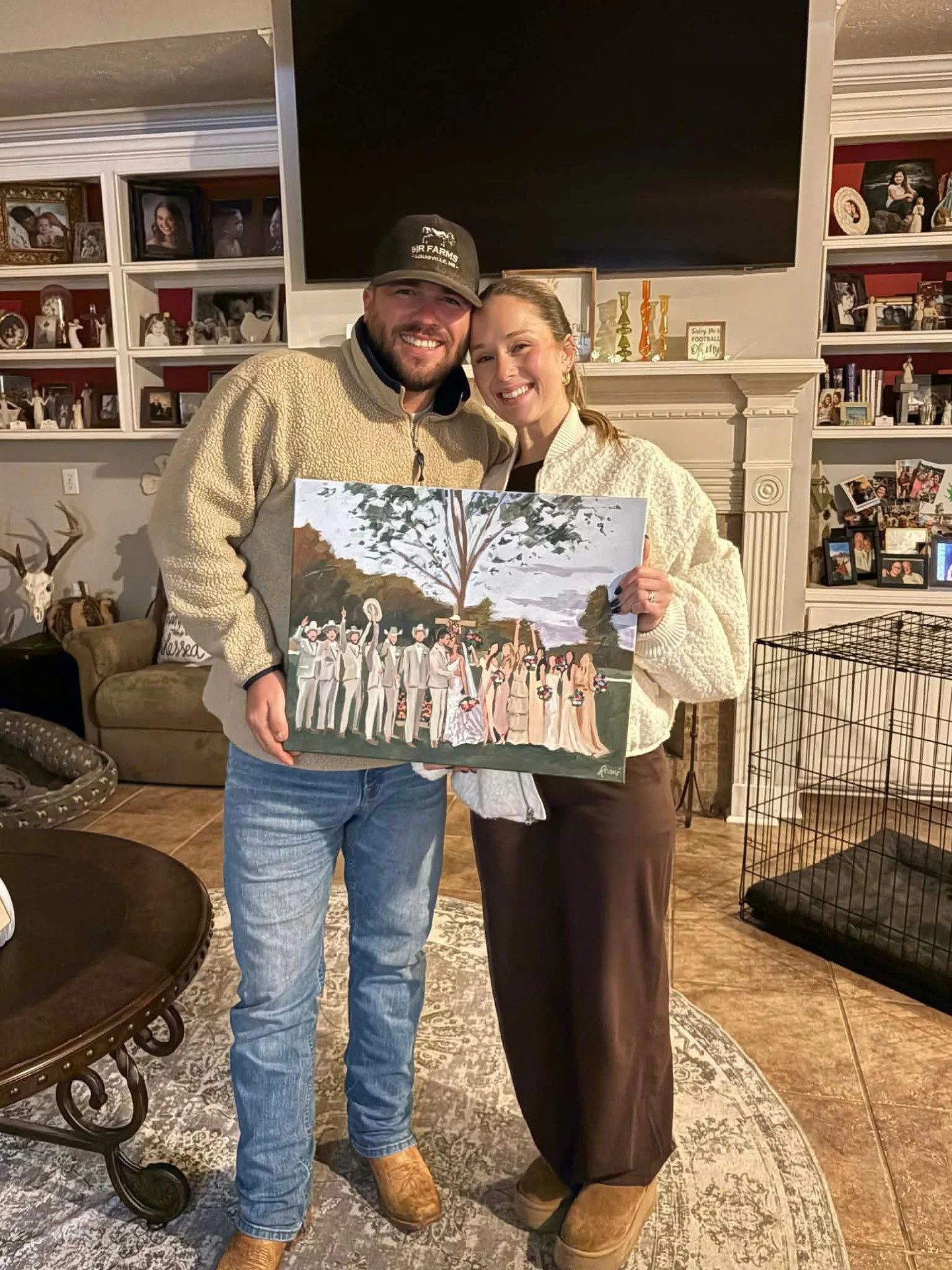 Turning today&rsquo;s &ldquo;I do&rdquo; into a forever memory on canvas. 🤍