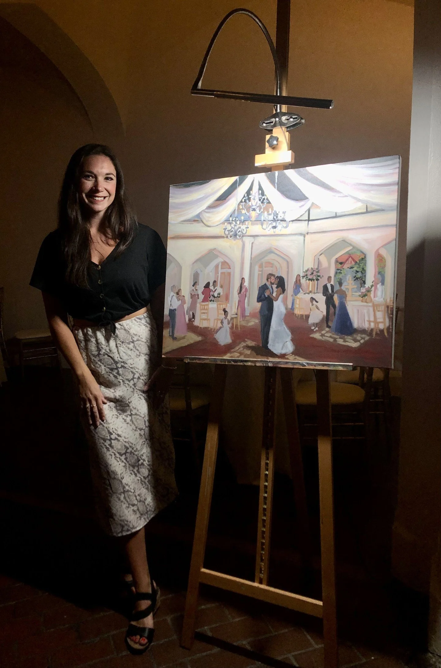 There&rsquo;s never a dull moment at a wedding &mdash; especially from behind the easel! Between the music, the celebration, and the constant movement, painting live is both a beautiful challenge and a joyful experience. I get to bring all that energ