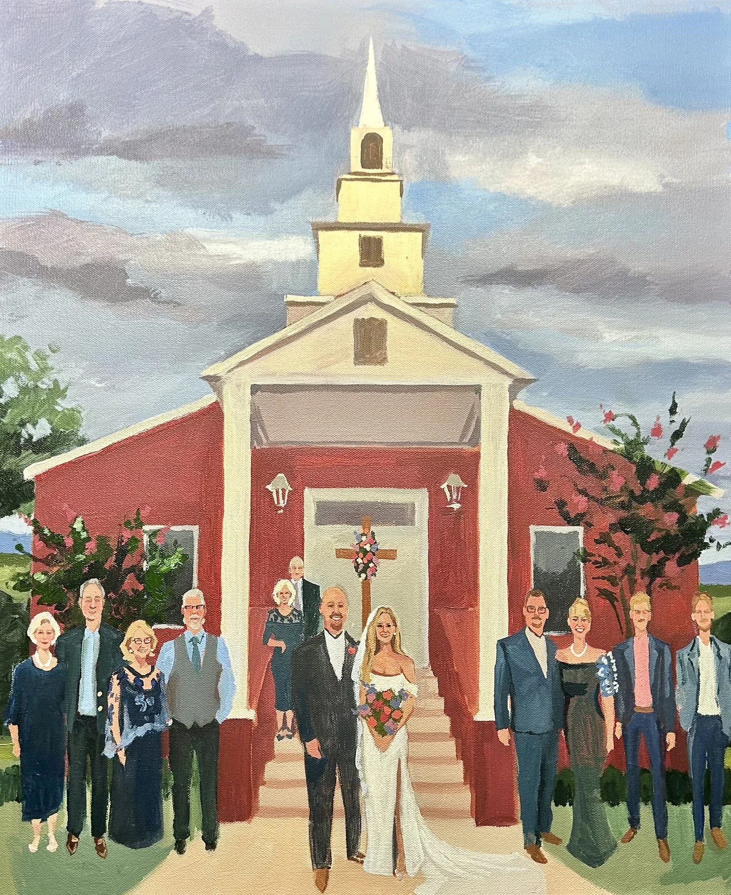 ✨ Captured pure magic in front of the iconic Baptist church, framed by breathtaking mountains and moody skies. This wedding will always hold a special place in my heart and portfolio! 💒⛰️💕