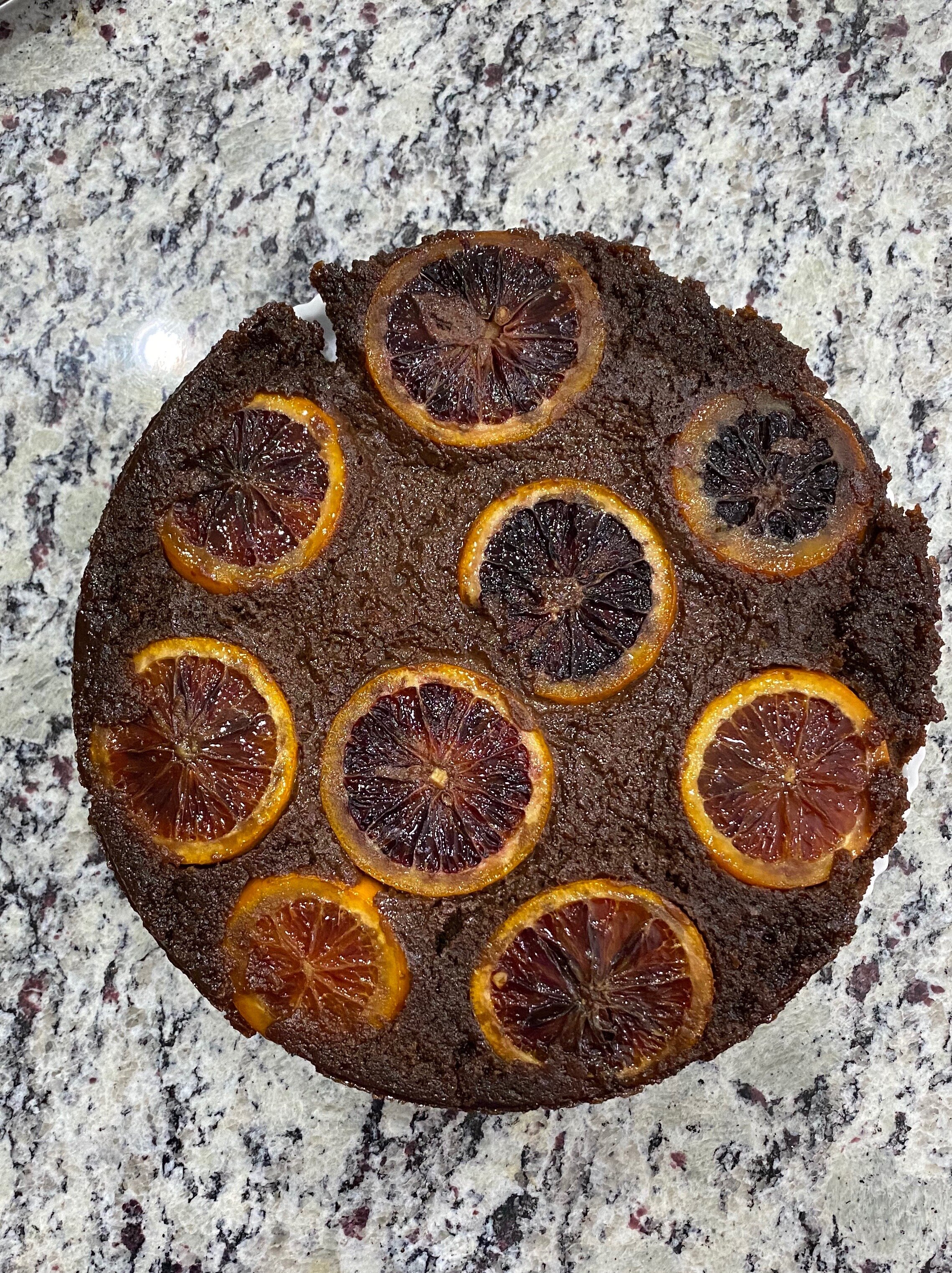 Chocolate Blood Orange Upside Down Cake